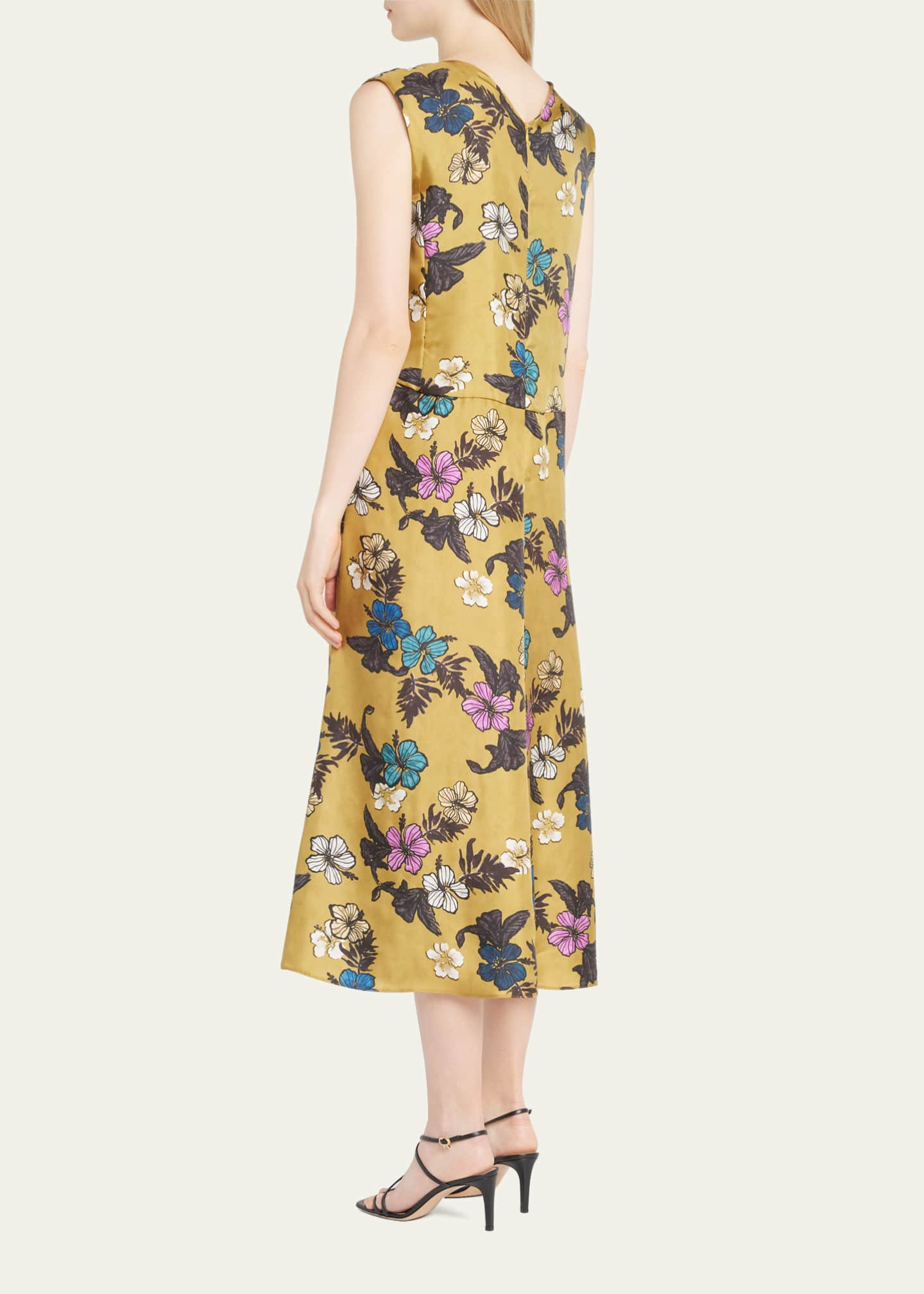 Max Mara Cuore Floral Print Midi Dress - Bergdorf Goodman