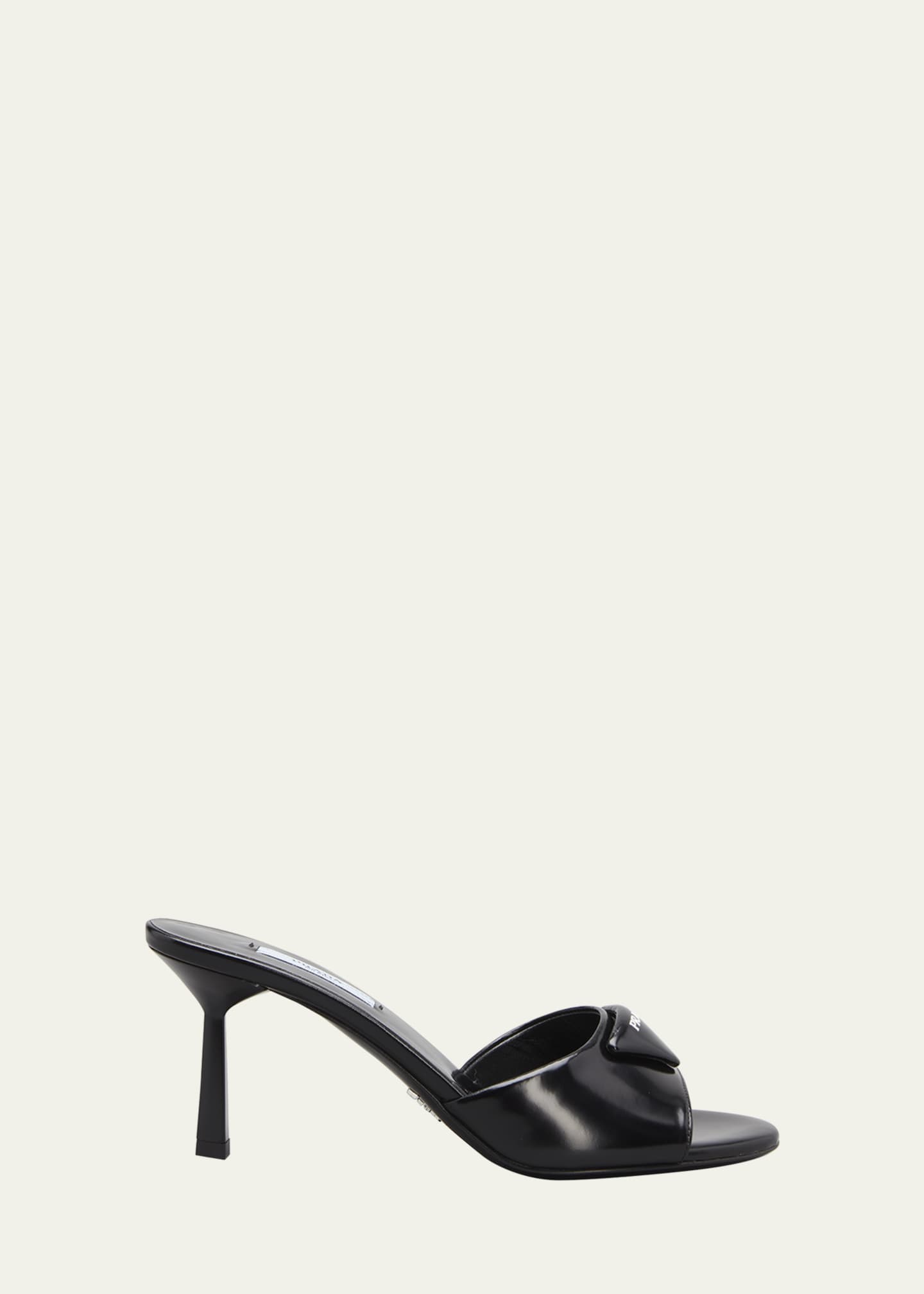 Prada Leather Logo Mule Sandals - Bergdorf Goodman