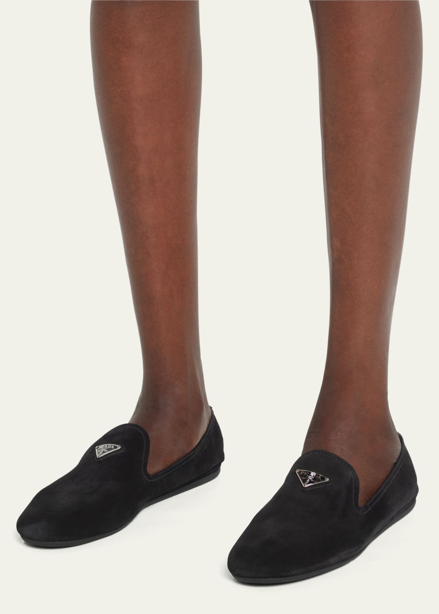 Prada suede loafers clearance