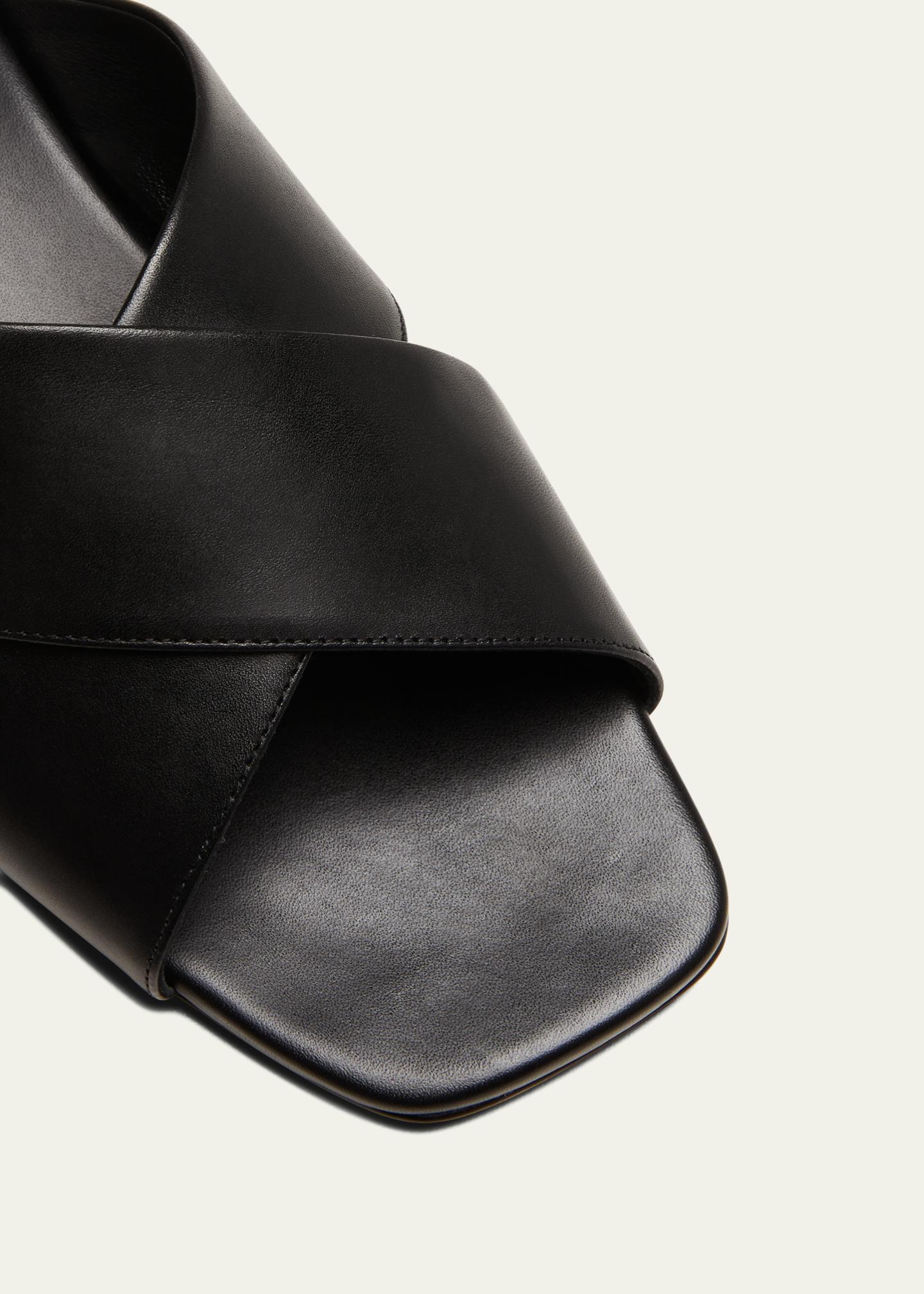Sandales Plates To Boot New York La Paz - Cuir Noir, Taille 10M (US), Fait Main, Neuves