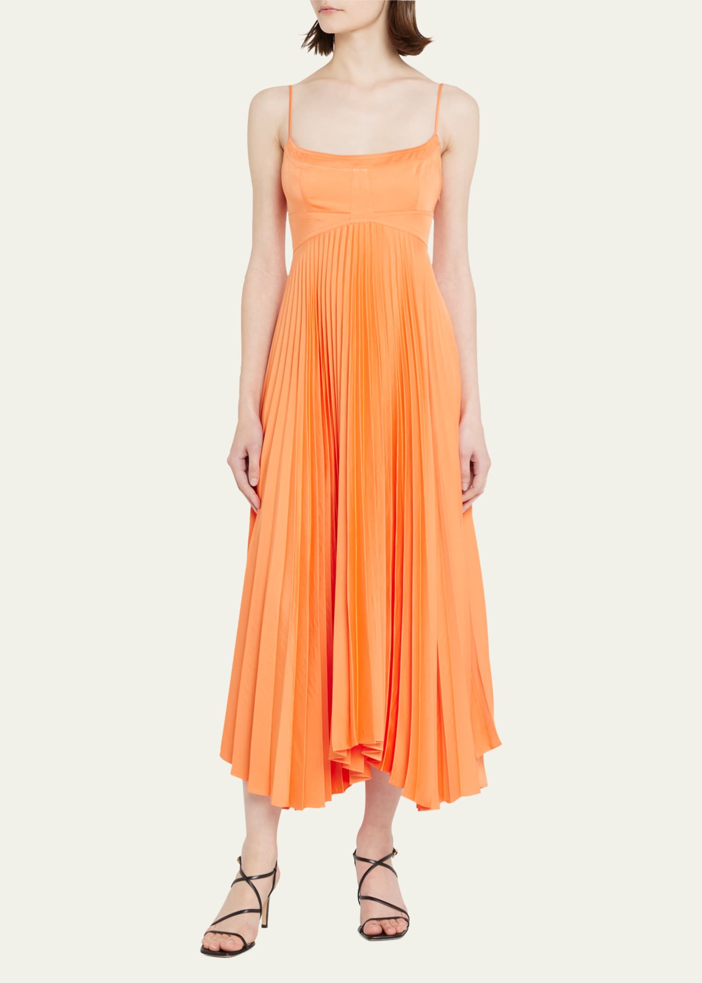 Pleated empire waist dress sale