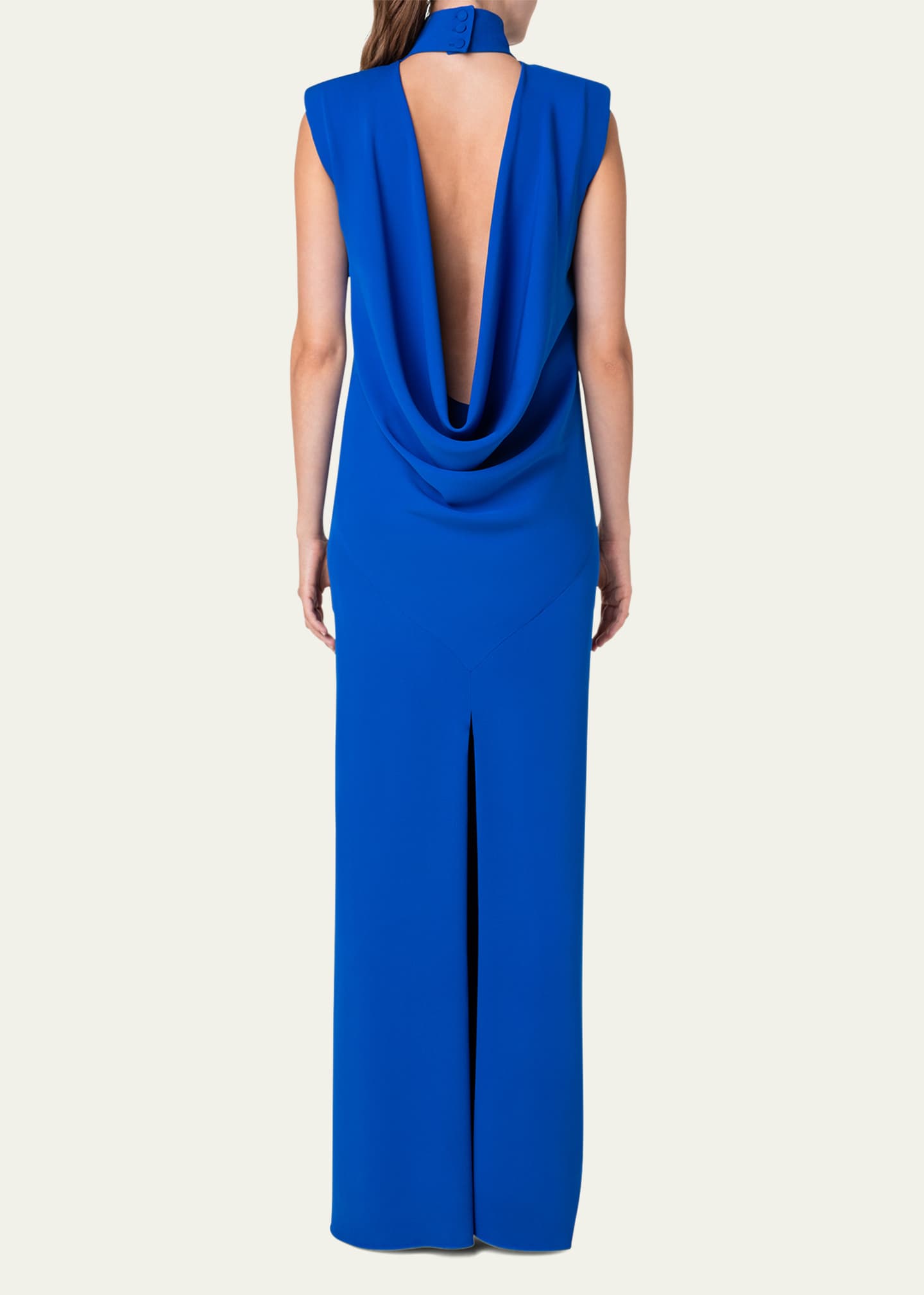 Akris Silk Column Gown with Back Decollete - Bergdorf Goodman