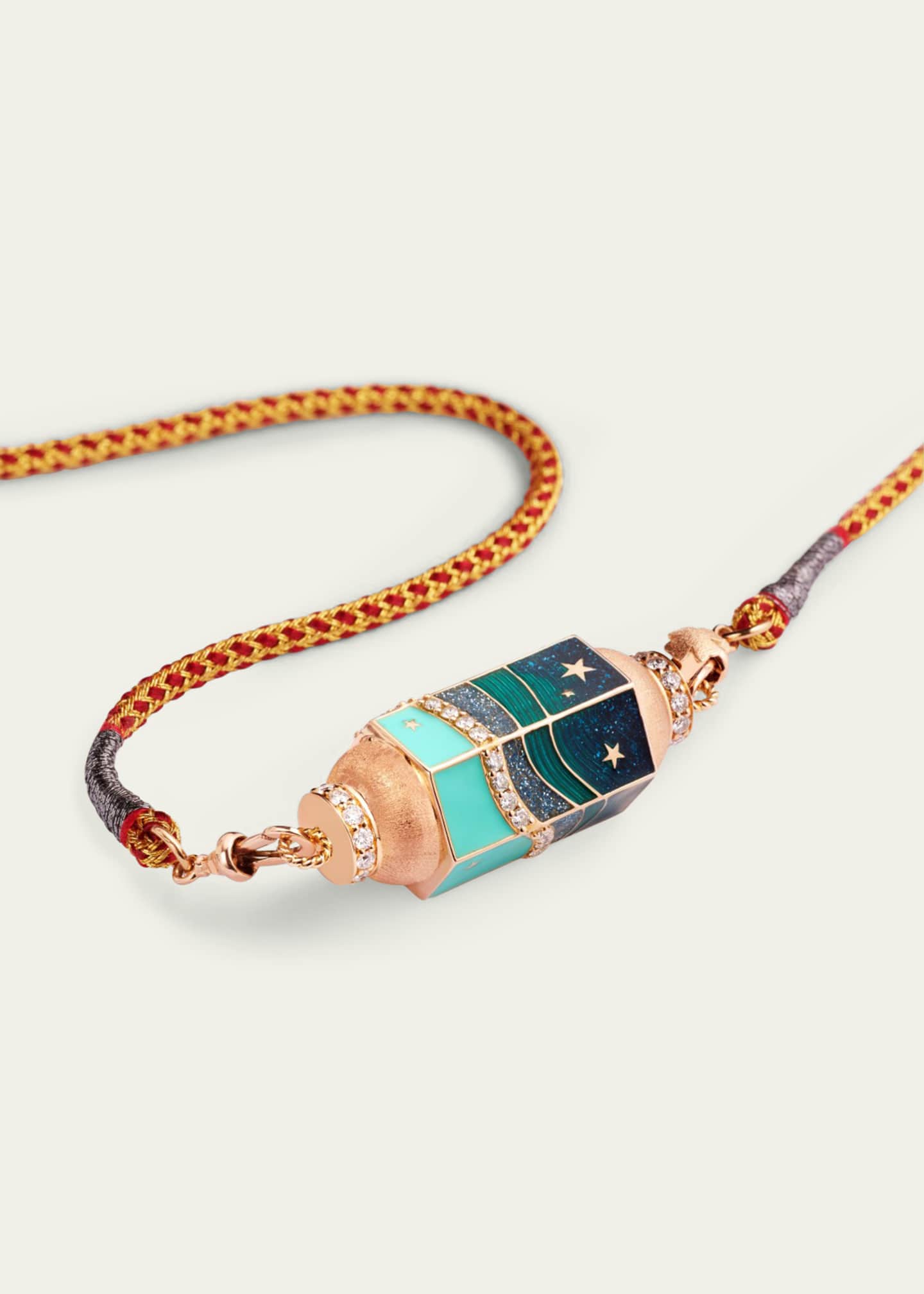Marie Lichtenberg 18k Rose Gold Millyway Locket Cord Necklace Image 3 of 4