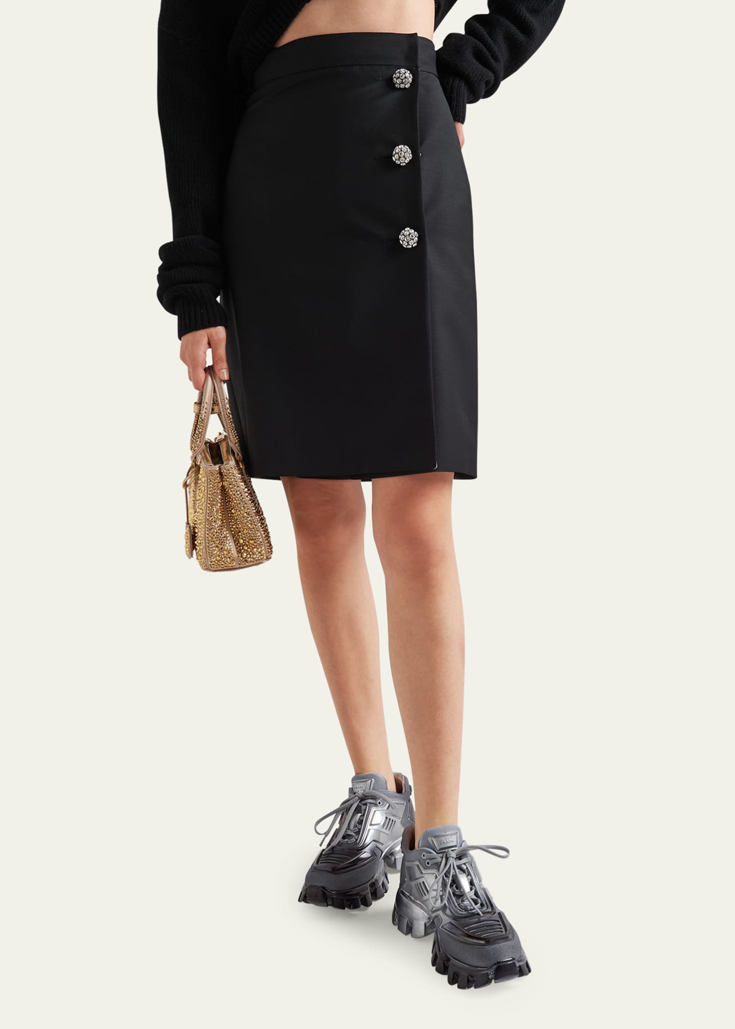 スカート Prada Skirts Prada Re-Nylon Solid A-Line Skirt - Bergdorf Goodman