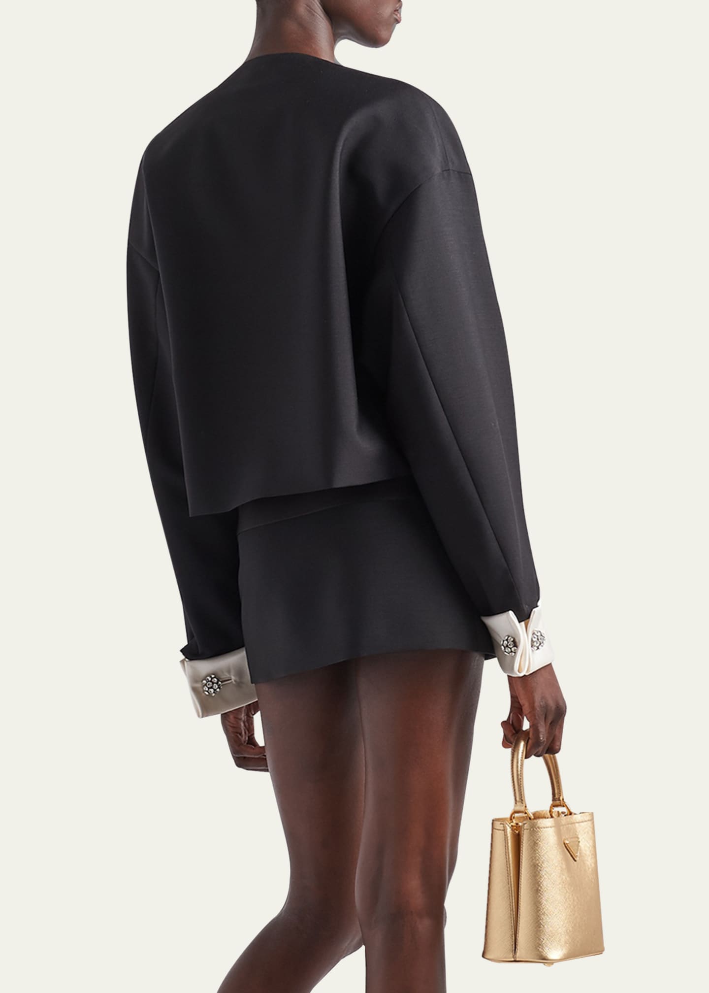 PRADA 00s mohair lib knit short jacket - メルカリ