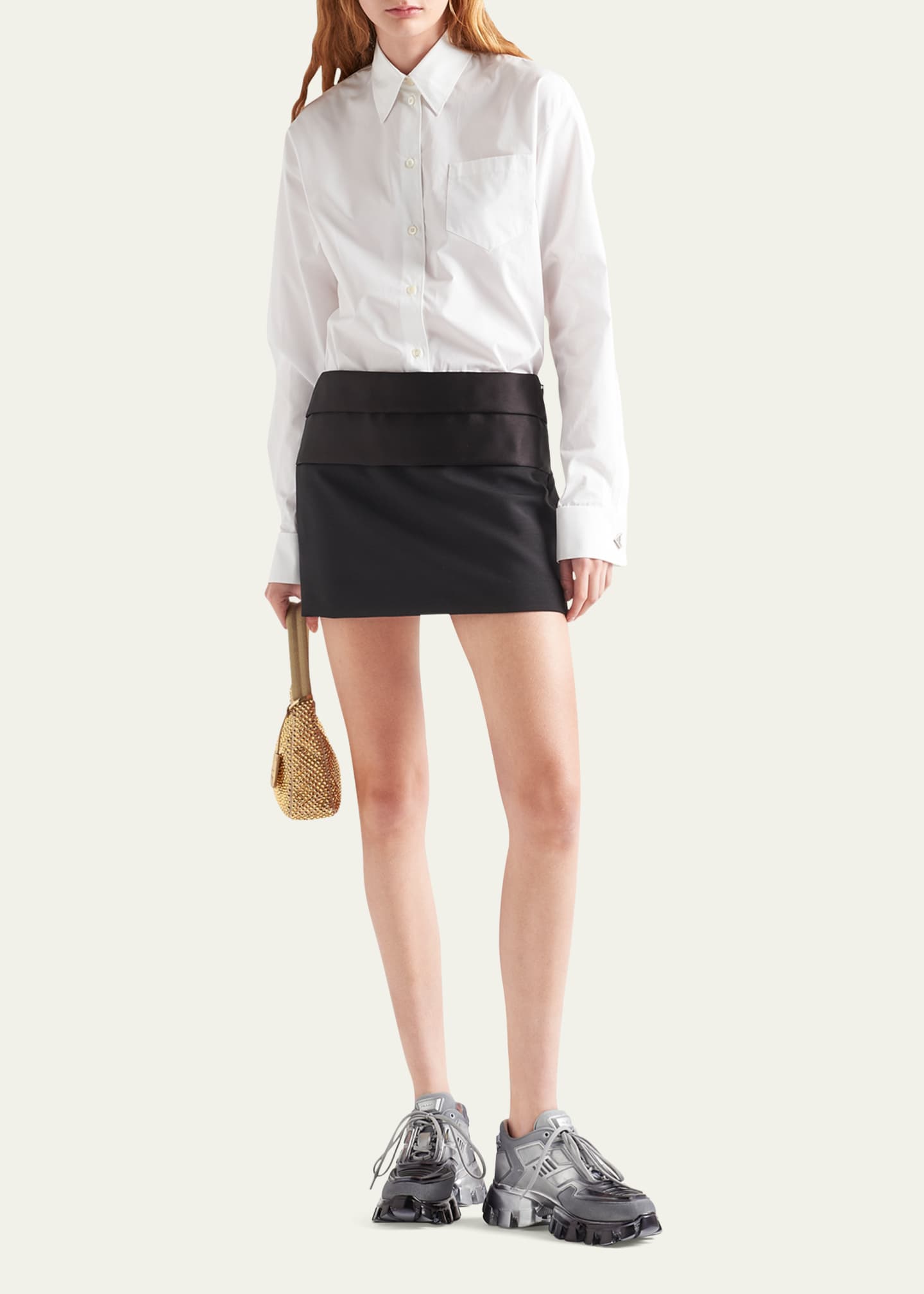 Prada Poplin ave Cufflink Blouse Image 2 of 4