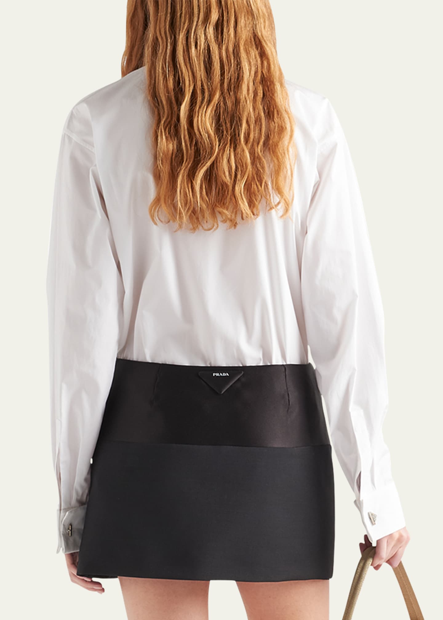 Prada Poplin ave Cufflink Blouse Image 3 of 4