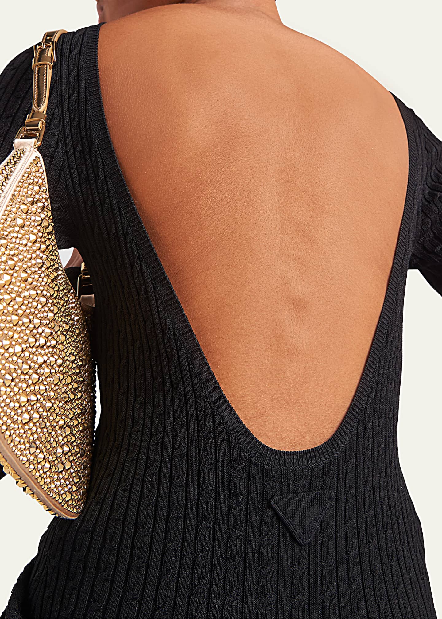 Prada Cable Body-Con Midi Dress Image 4 of 4