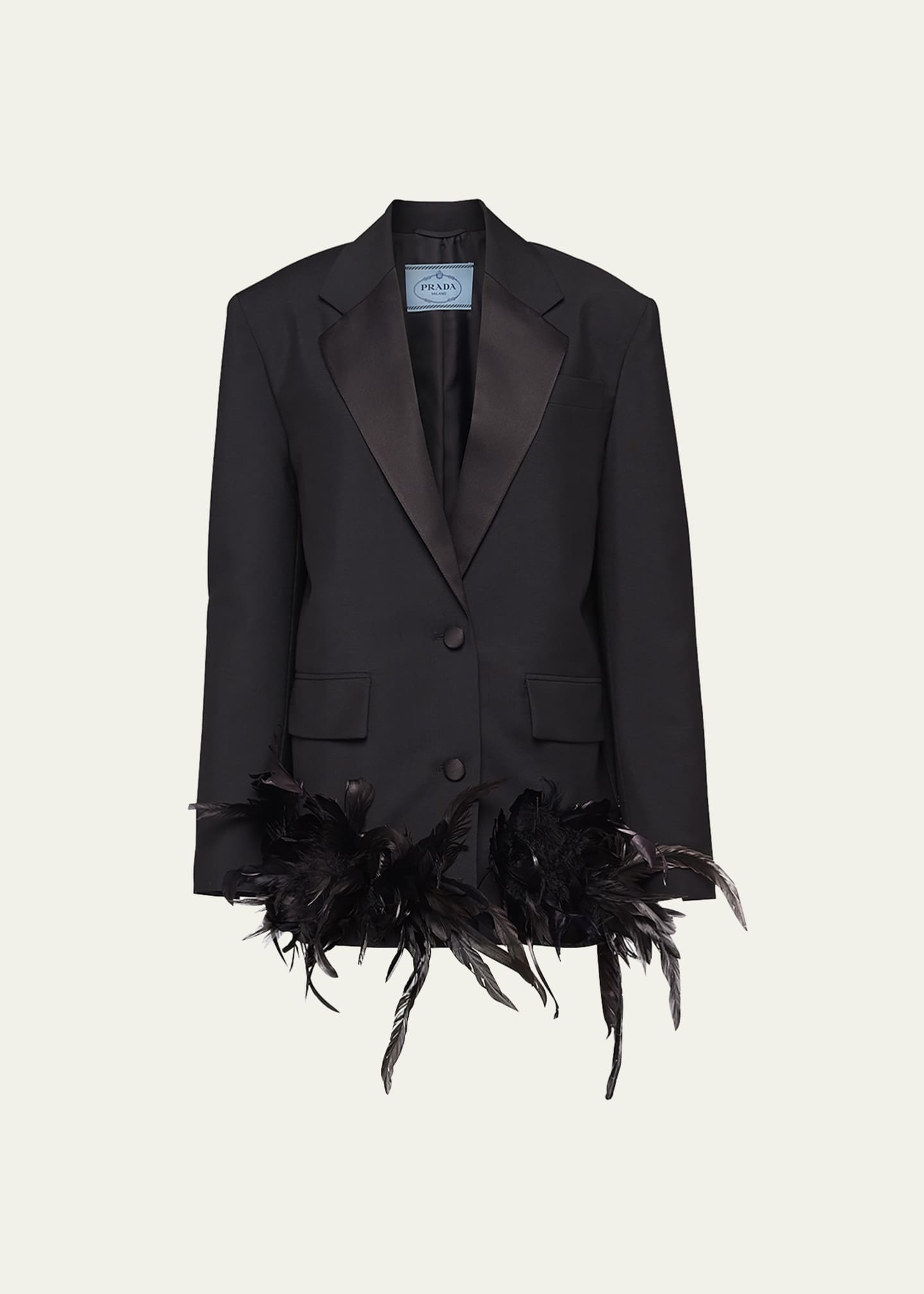 Prada feather jacket top