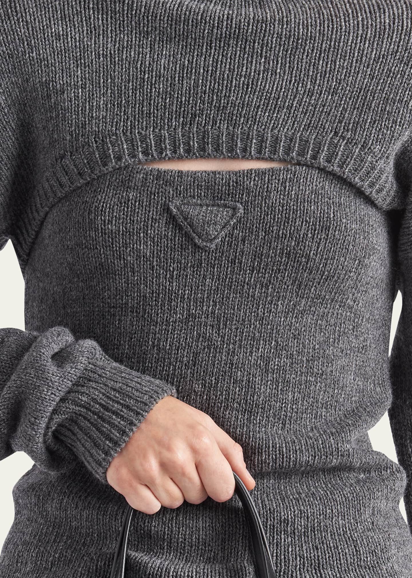 Prada Removable Shrug Cashmere Top - Bergdorf Goodman
