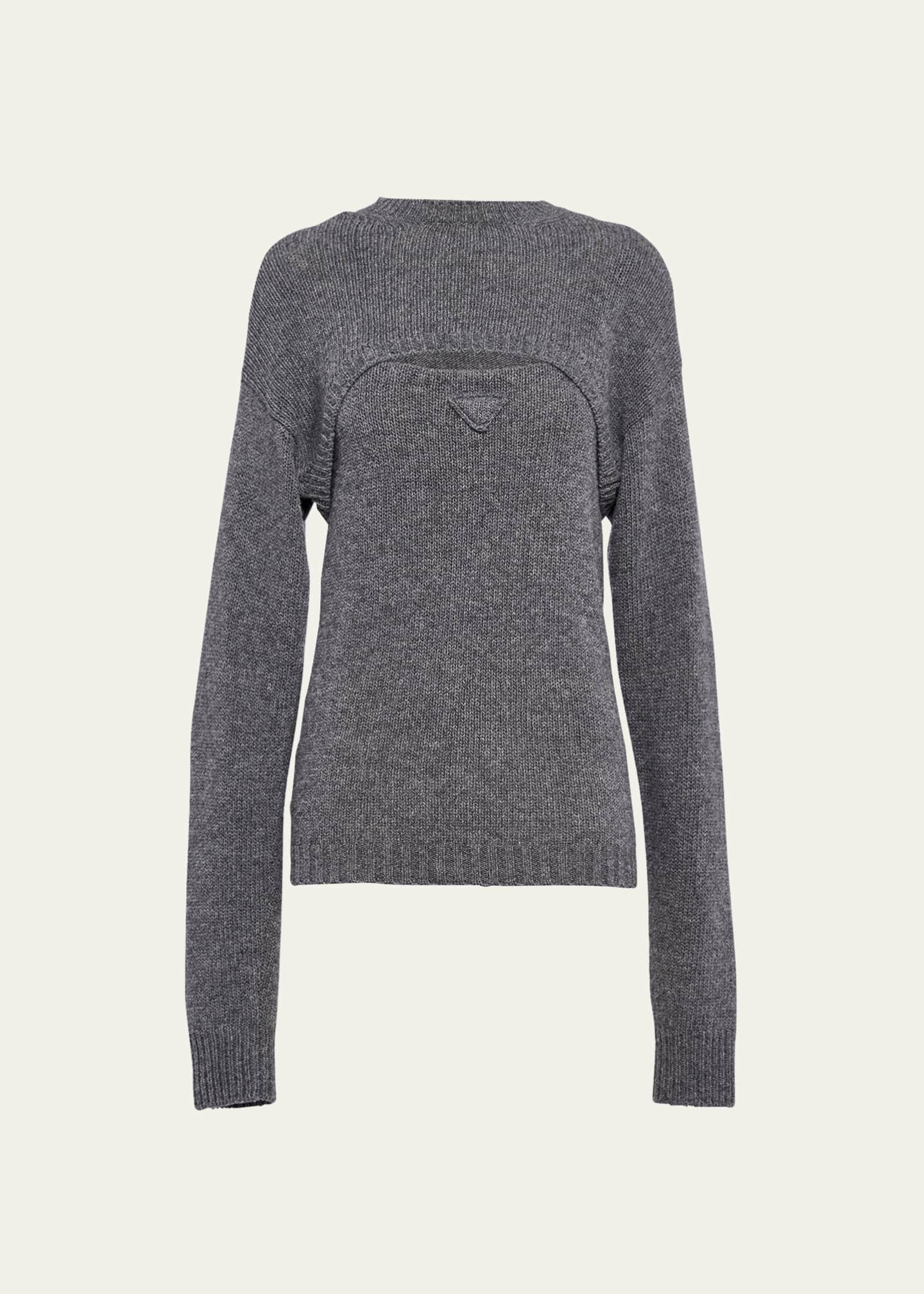 Prada Removable Shrug Cashmere Top - Bergdorf Goodman Prada Removable Shrug Cashmere Top - Bergdorf Goodman