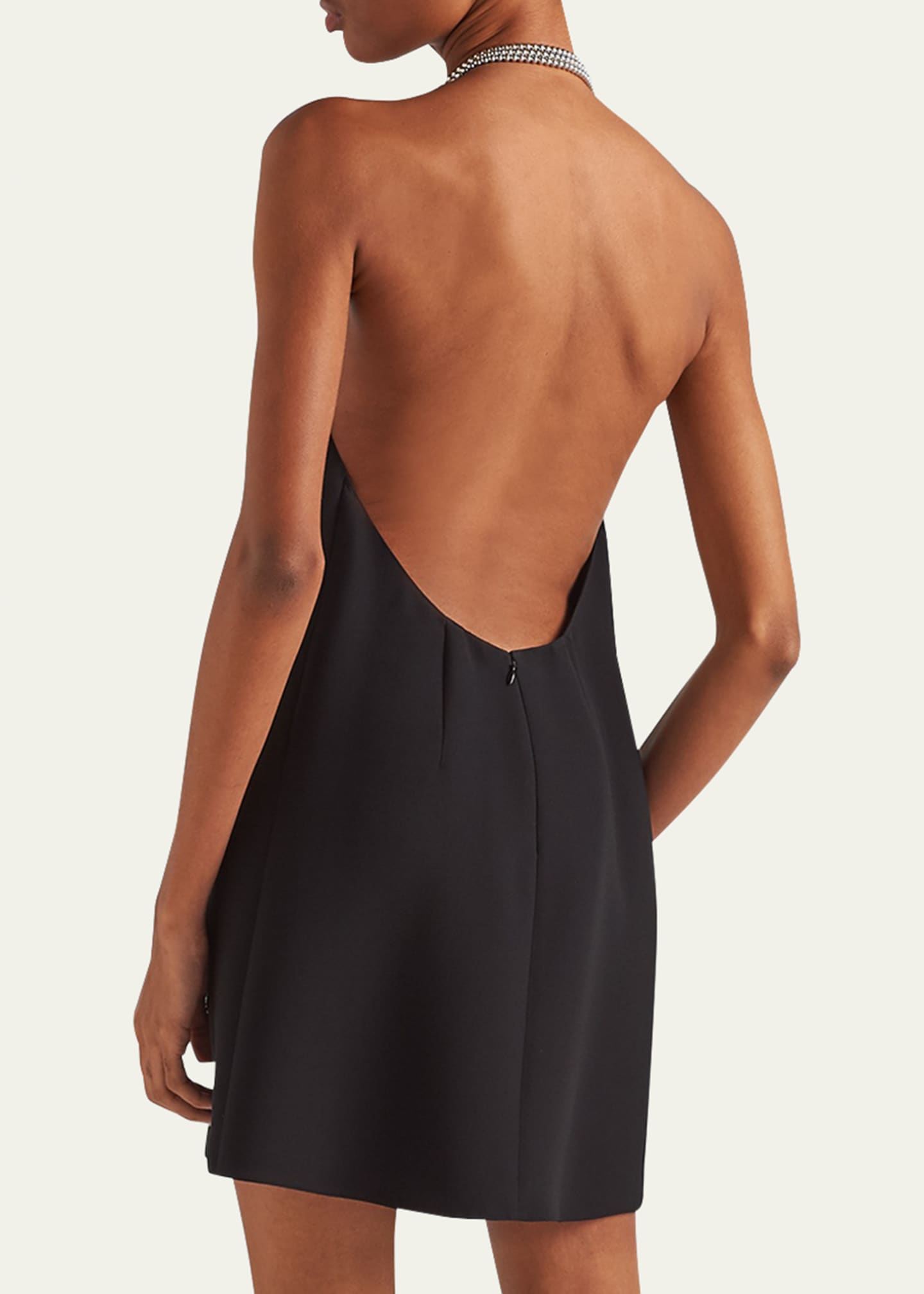 Prada Halter Chain Cady Mini Dress