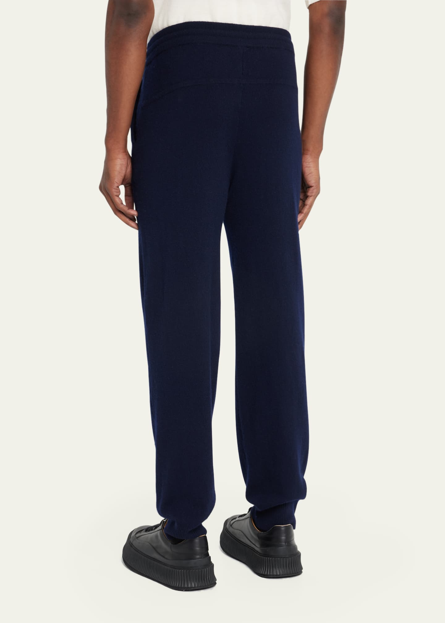 Shop Eleventy Blue Wool Cashmere Jogger Pants For Men | UAE