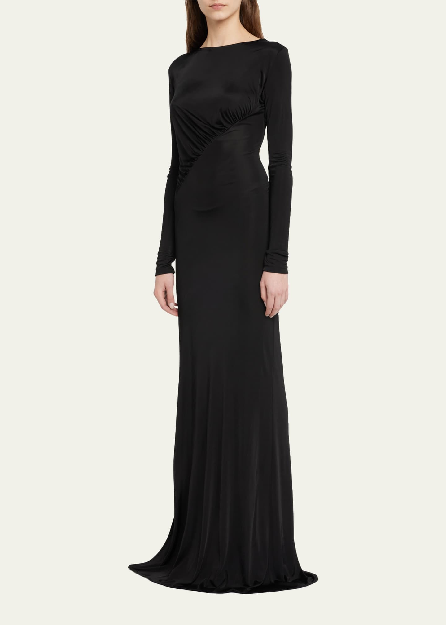 Long sleeve jersey gown top