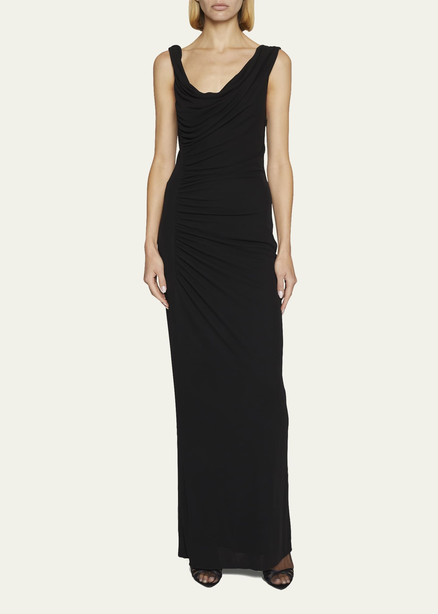 Saint Laurent Asymmetric Draped Jersey Gown Bergdorf Goodman