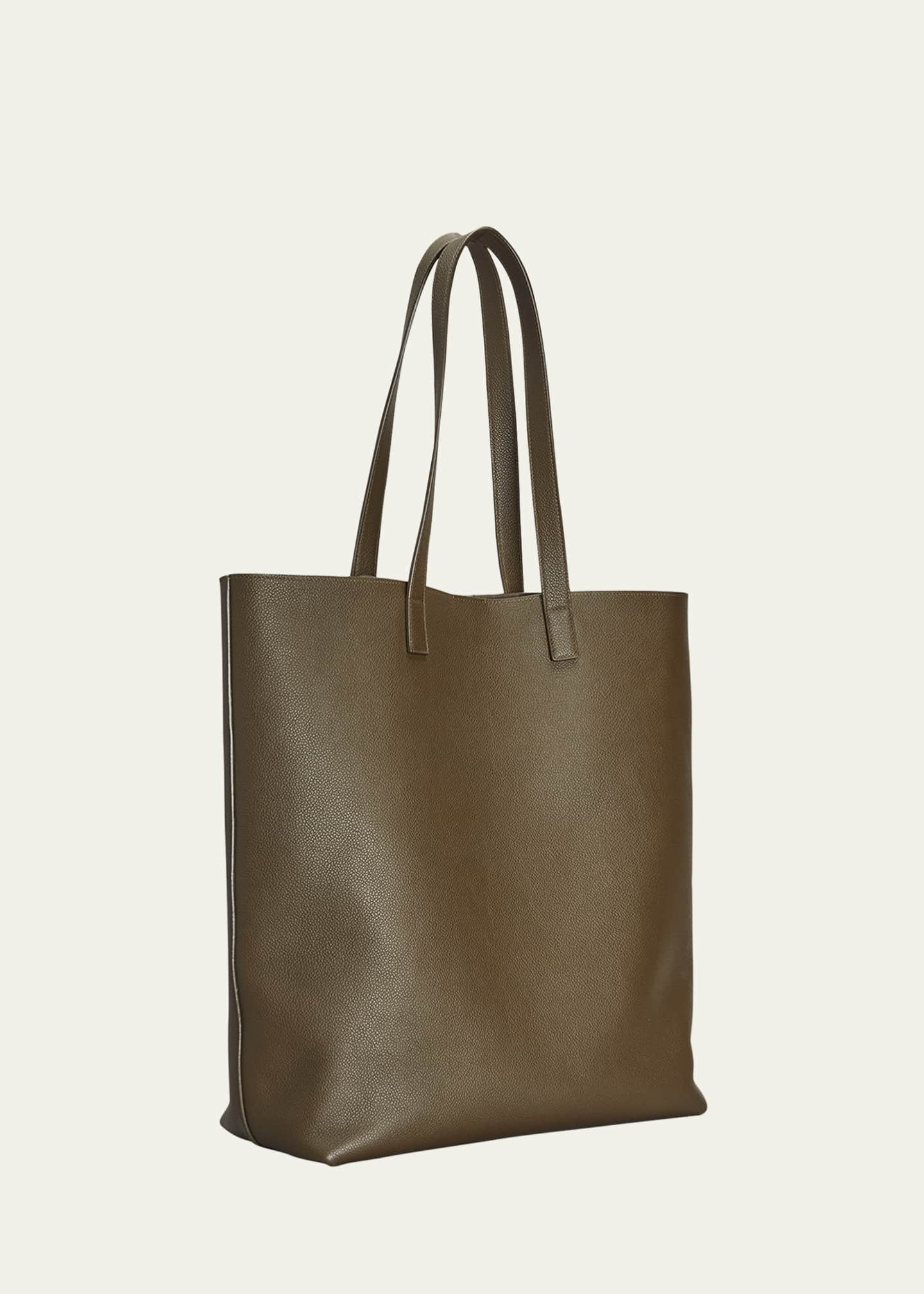 Saint Laurent North-South Leather Shopping Tote Bag - Bergdorf Goodman