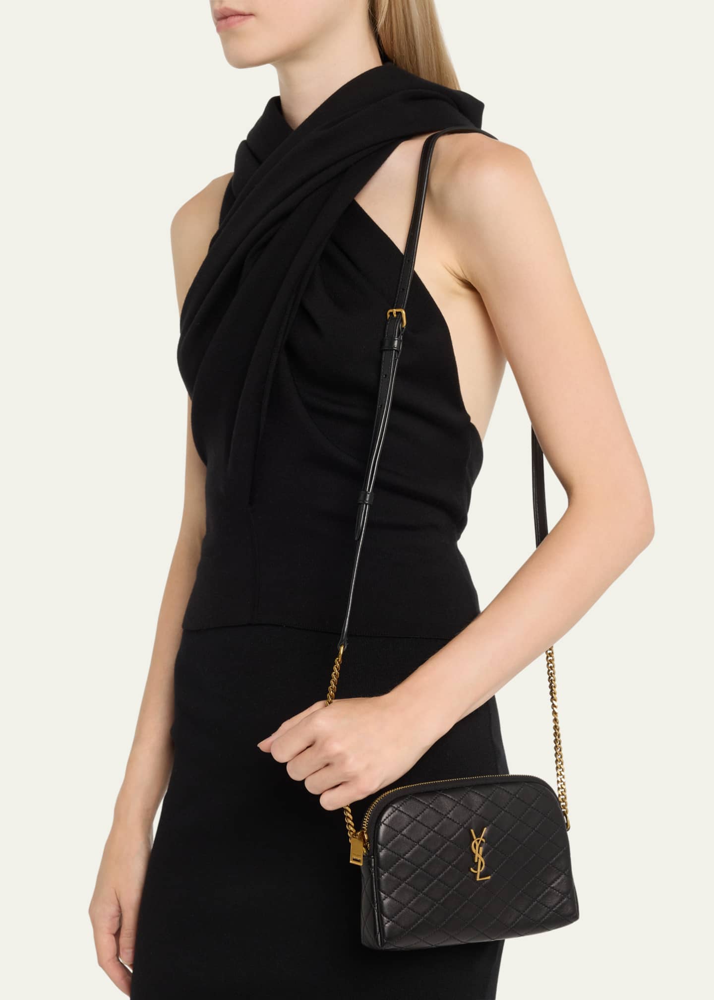 Saint Laurent 2023 Mini Lou Chain Bag w/Tags - Black Crossbody Bags,  Handbags - SNT289097