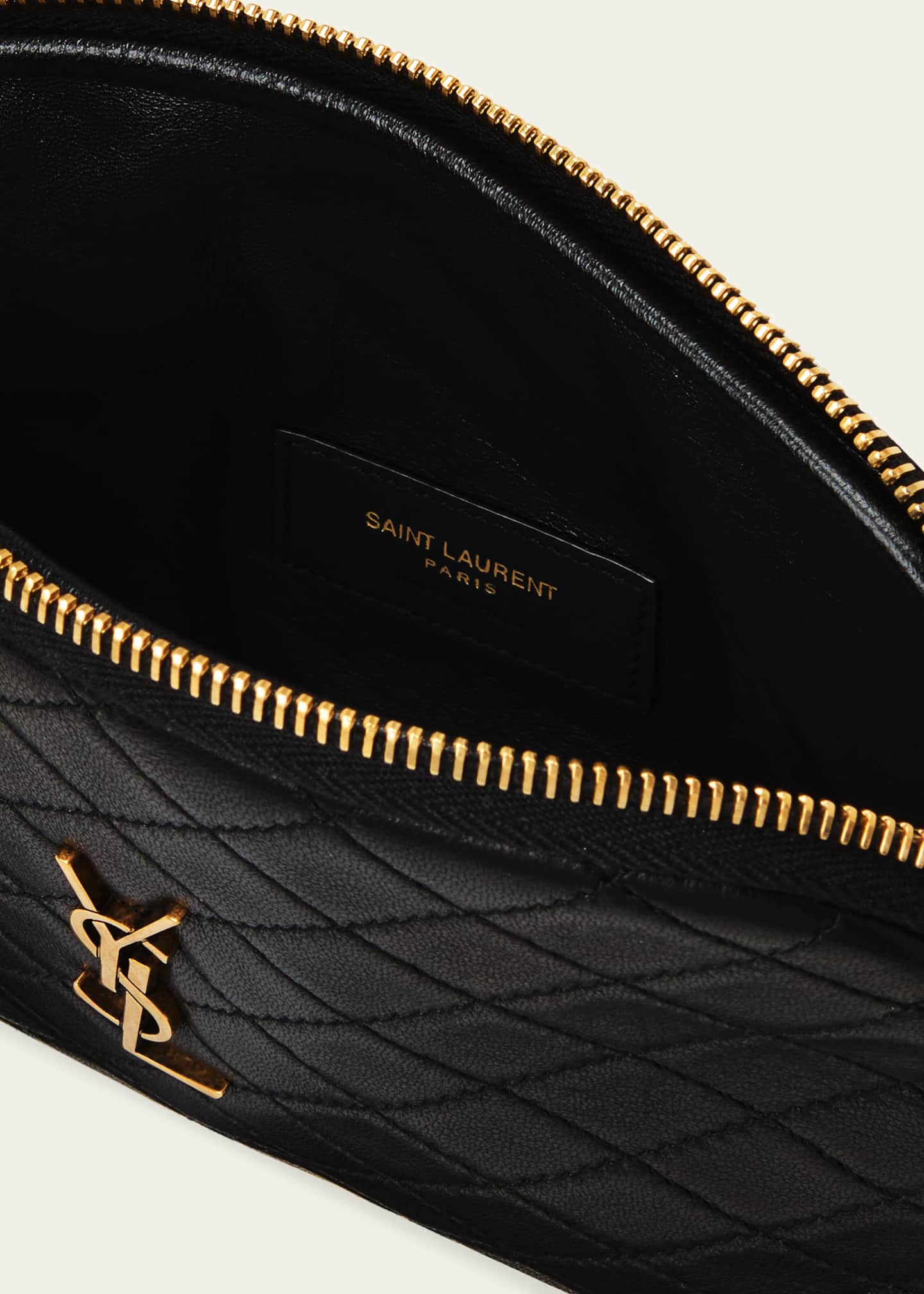 Saint Laurent Gaby Mini YSL Crossbody Bag in Quilted Leather Image 4 of 8