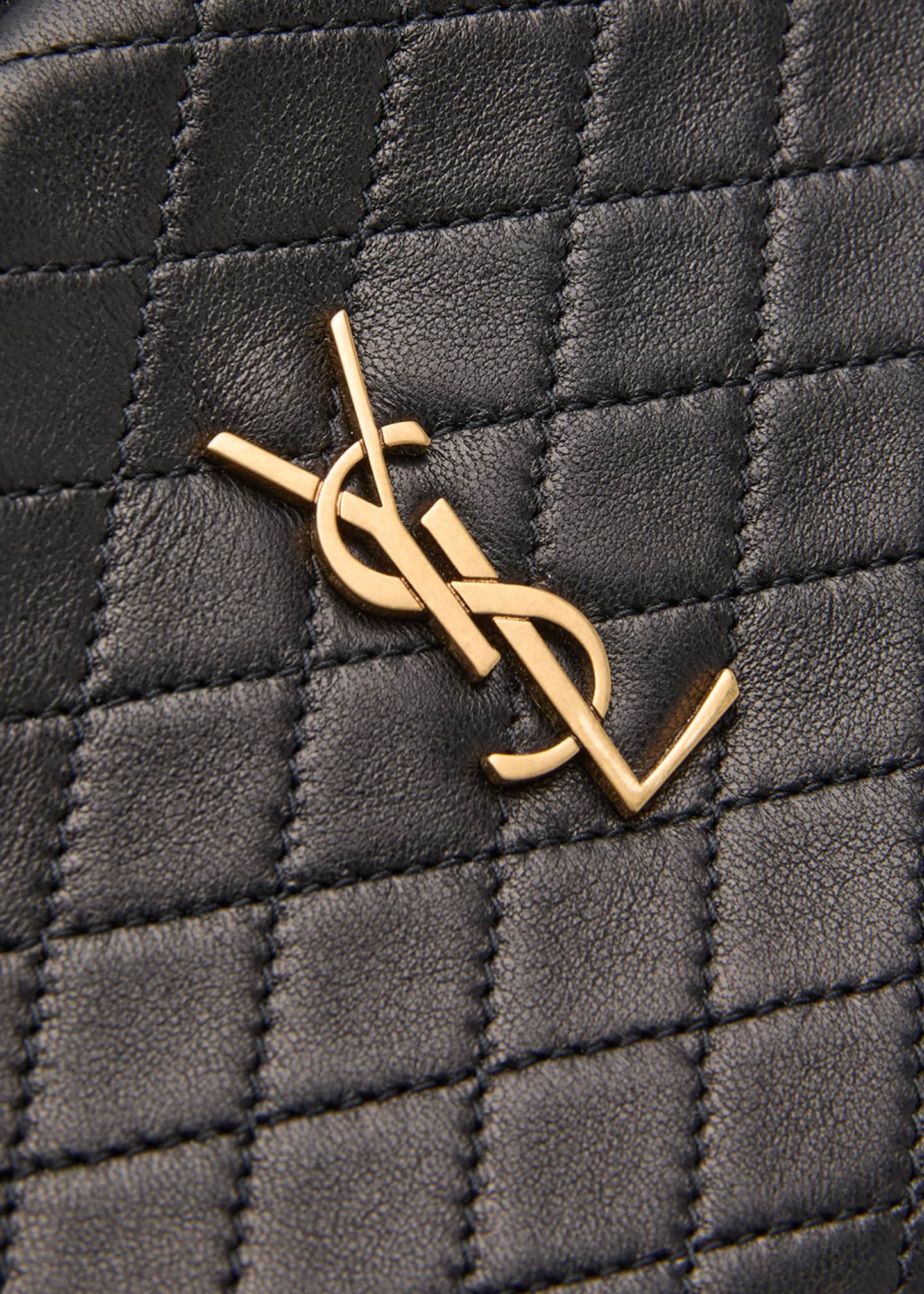 Saint Laurent Gaby Mini YSL Crossbody Bag in Quilted Leather Image 6 of 8