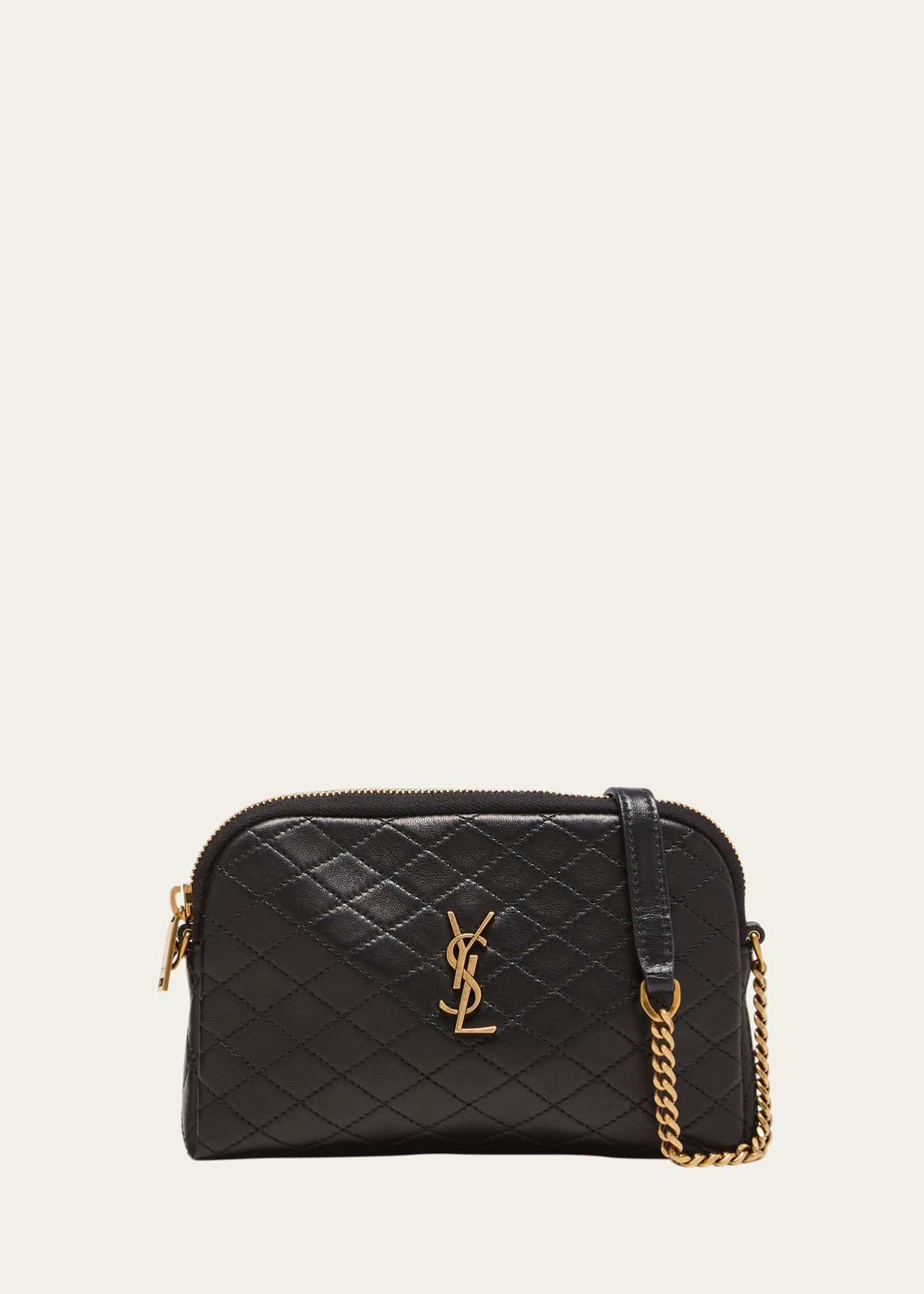 Saint Laurent - Women's 'Gaby' Shoulder Bag - Black - Leather