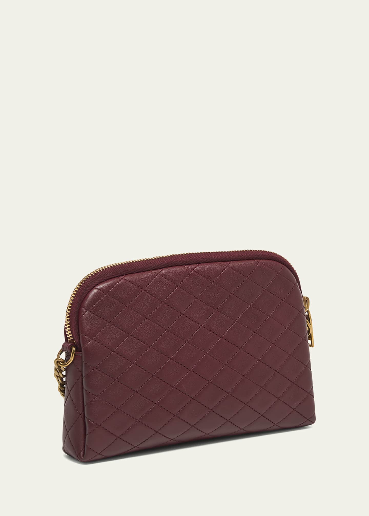 Saint Laurent Gaby Mini YSL Crossbody Bag in Quilted Leather Image 3 of 8