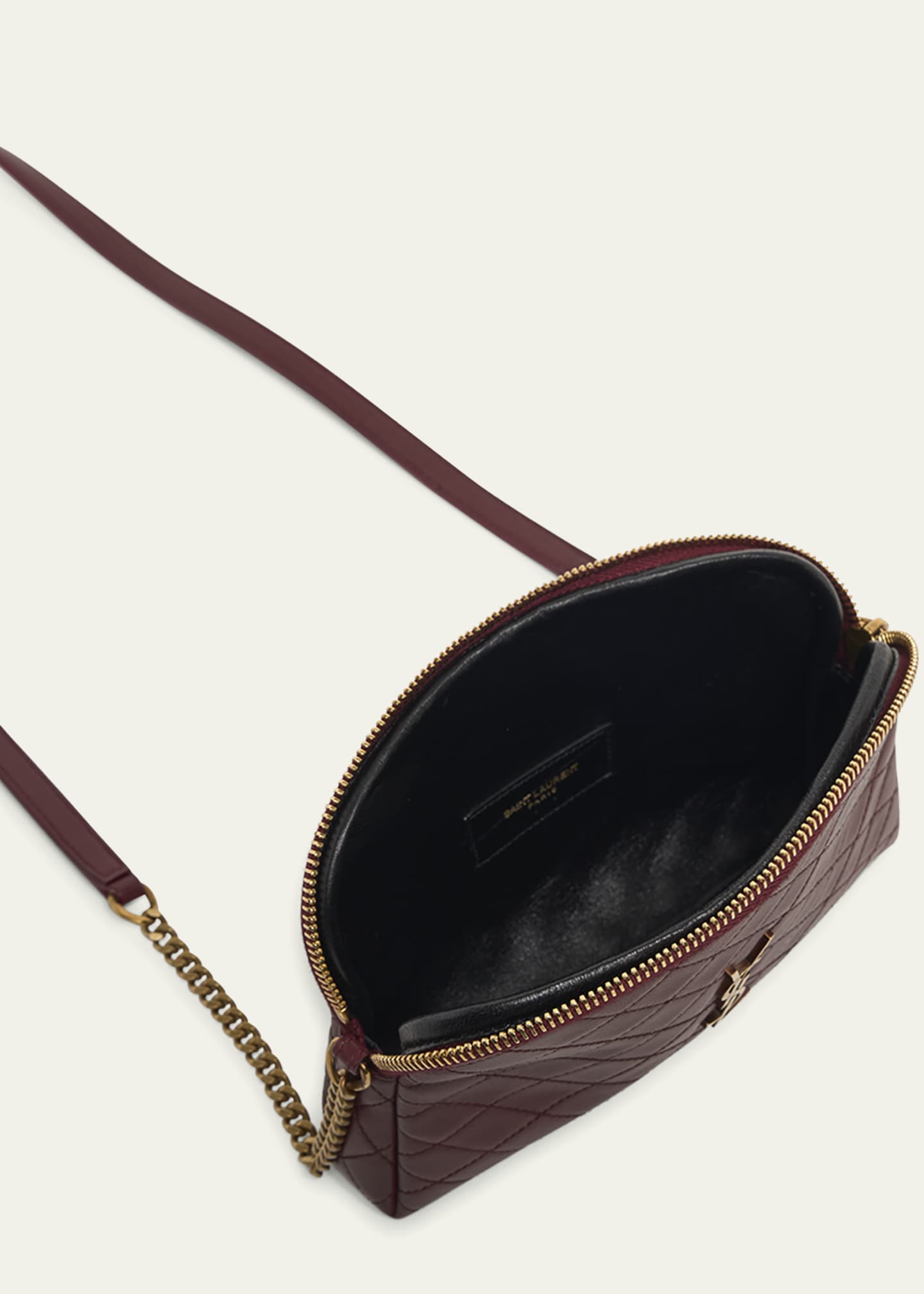 Saint Laurent Gaby Mini YSL Crossbody Bag in Quilted Leather Image 4 of 8