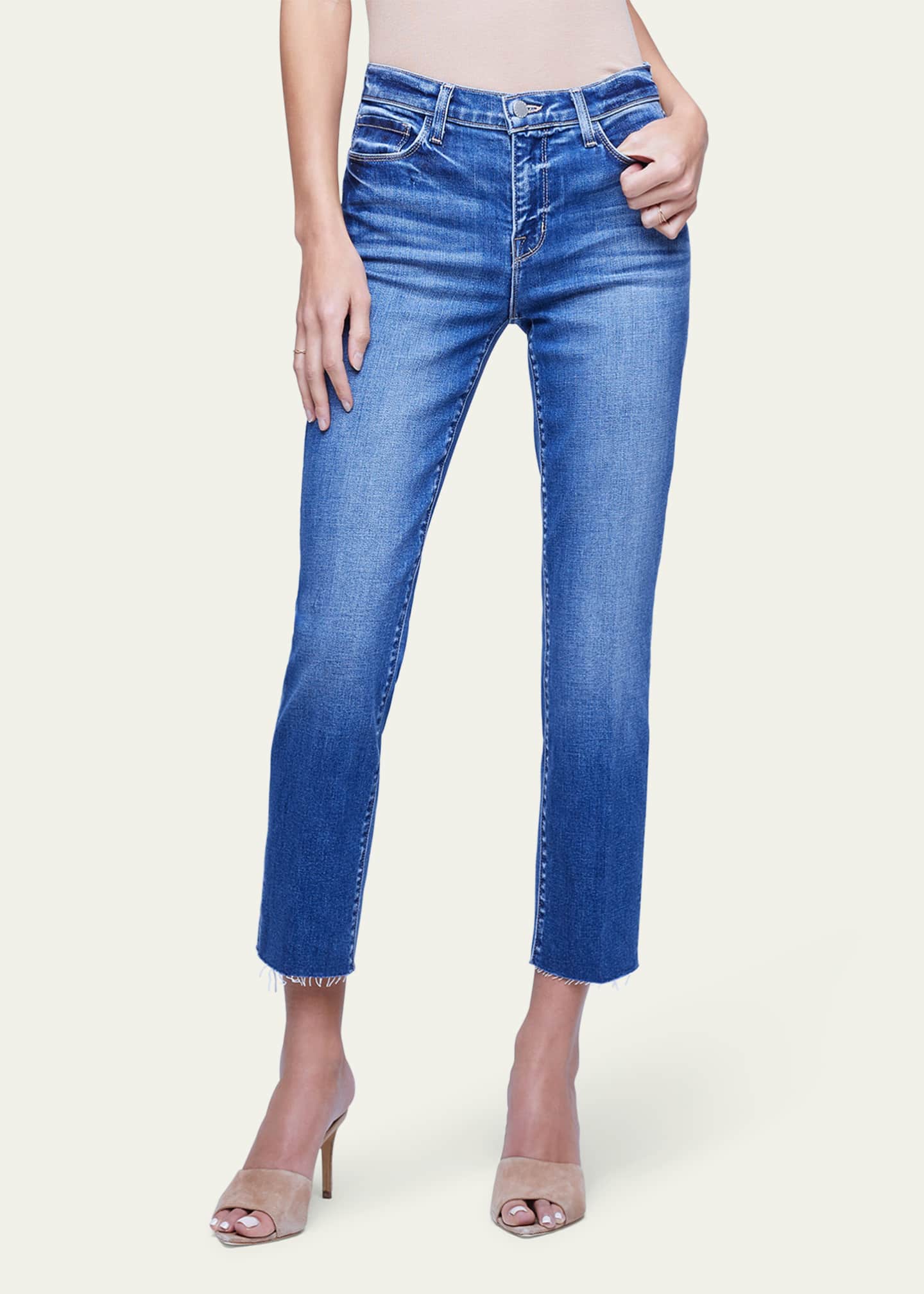 L'Agence Sada High Rise Slim Crop Jeans - Bergdorf Goodman