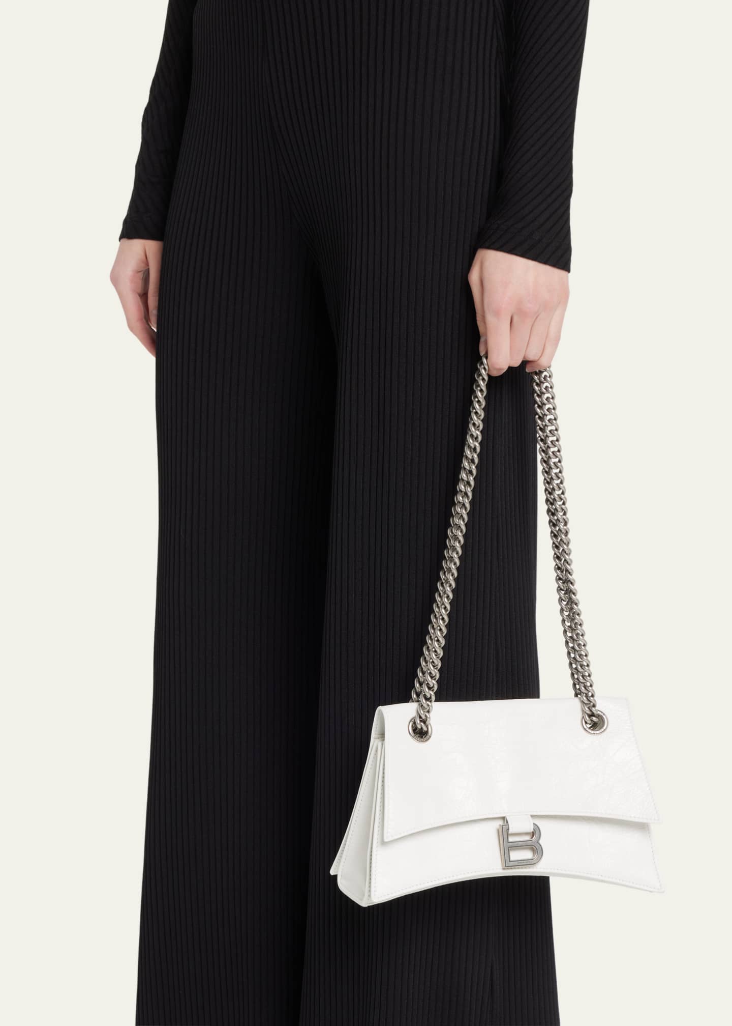 Balenciaga Bazar Leather Chain Shoulder Bag - Bergdorf Goodman