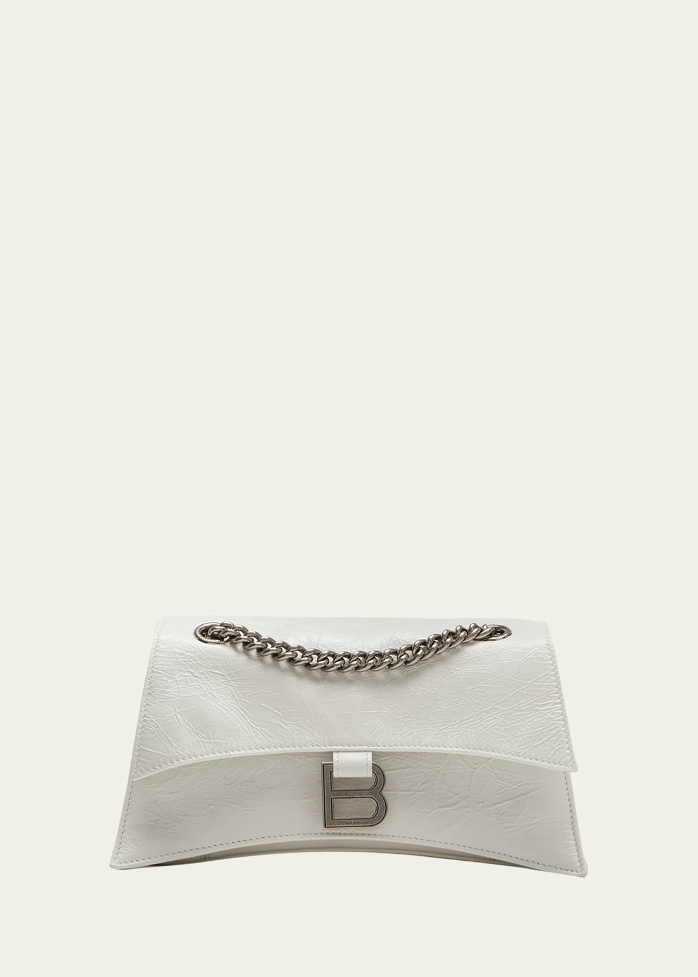 Balenciaga BB Round Medium Metallic Leather Chain Shoulder Bag - Bergdorf  Goodman