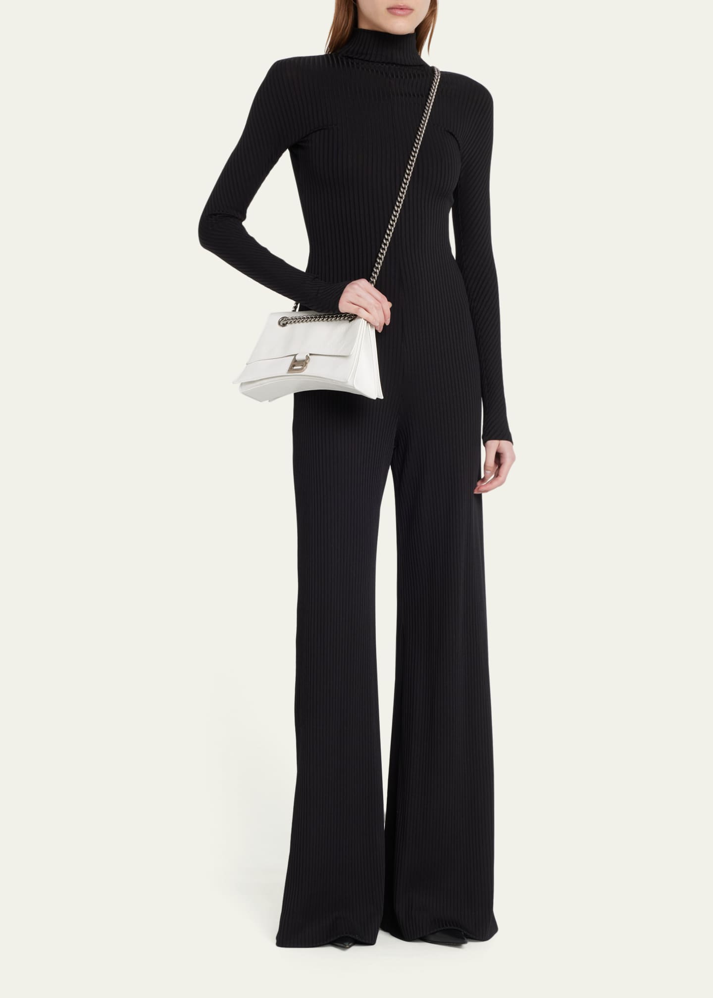 Balenciaga Bazar Leather Chain Shoulder Bag - Bergdorf Goodman
