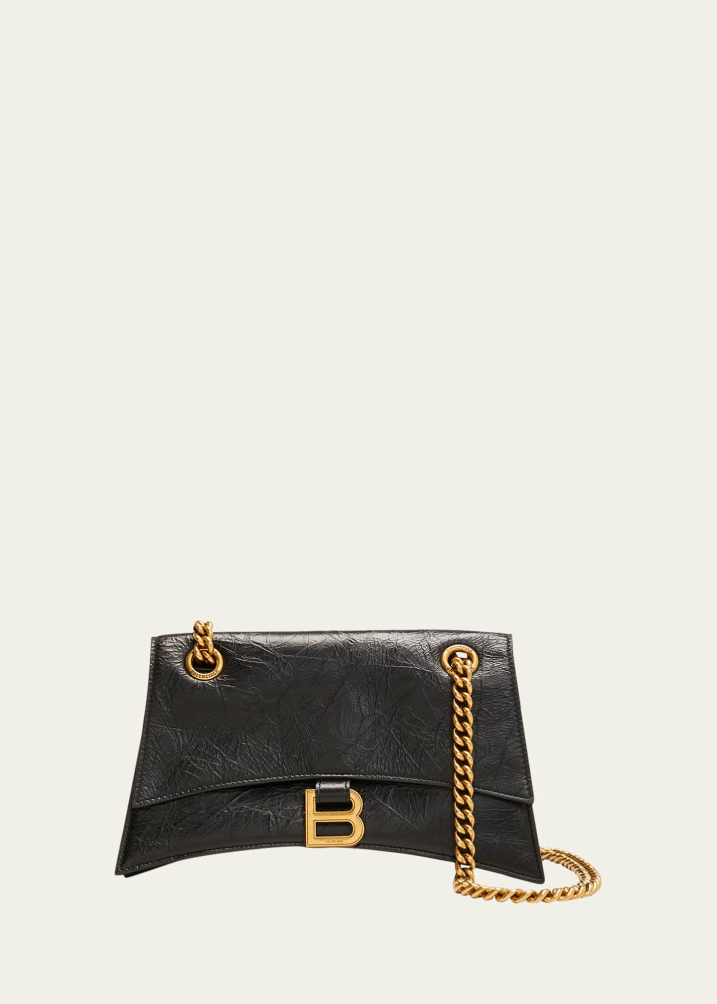 Balenciaga Black Crush Small Leather Shoulder Bag