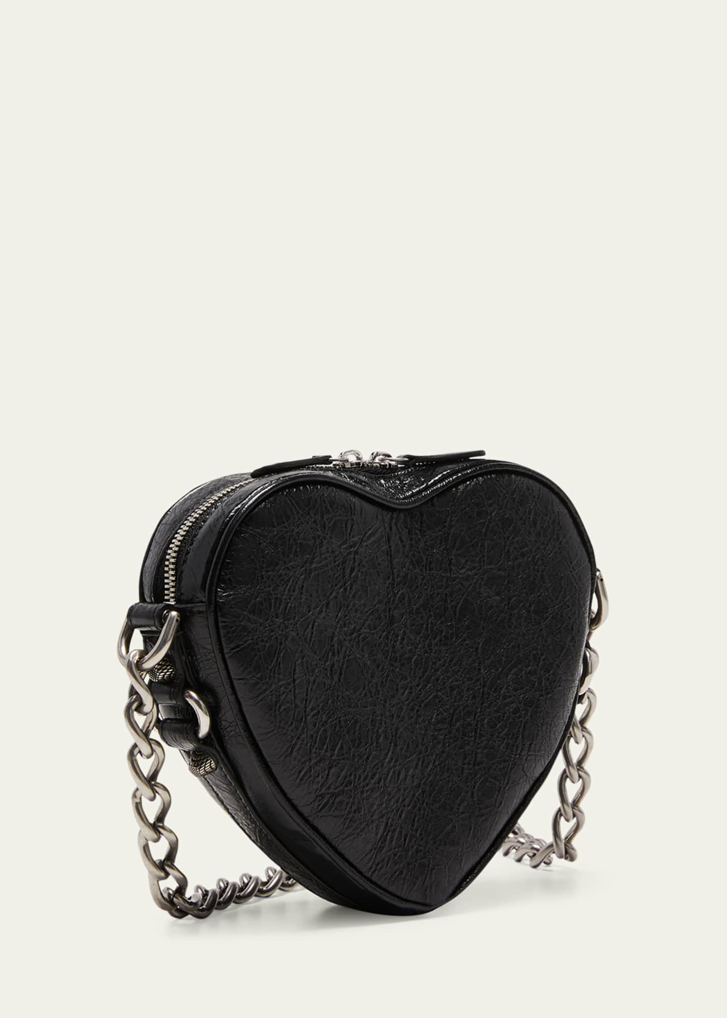 Balenciaga Le Cagole Mini Heart Chain Crossbody Bag - Bergdorf Goodman