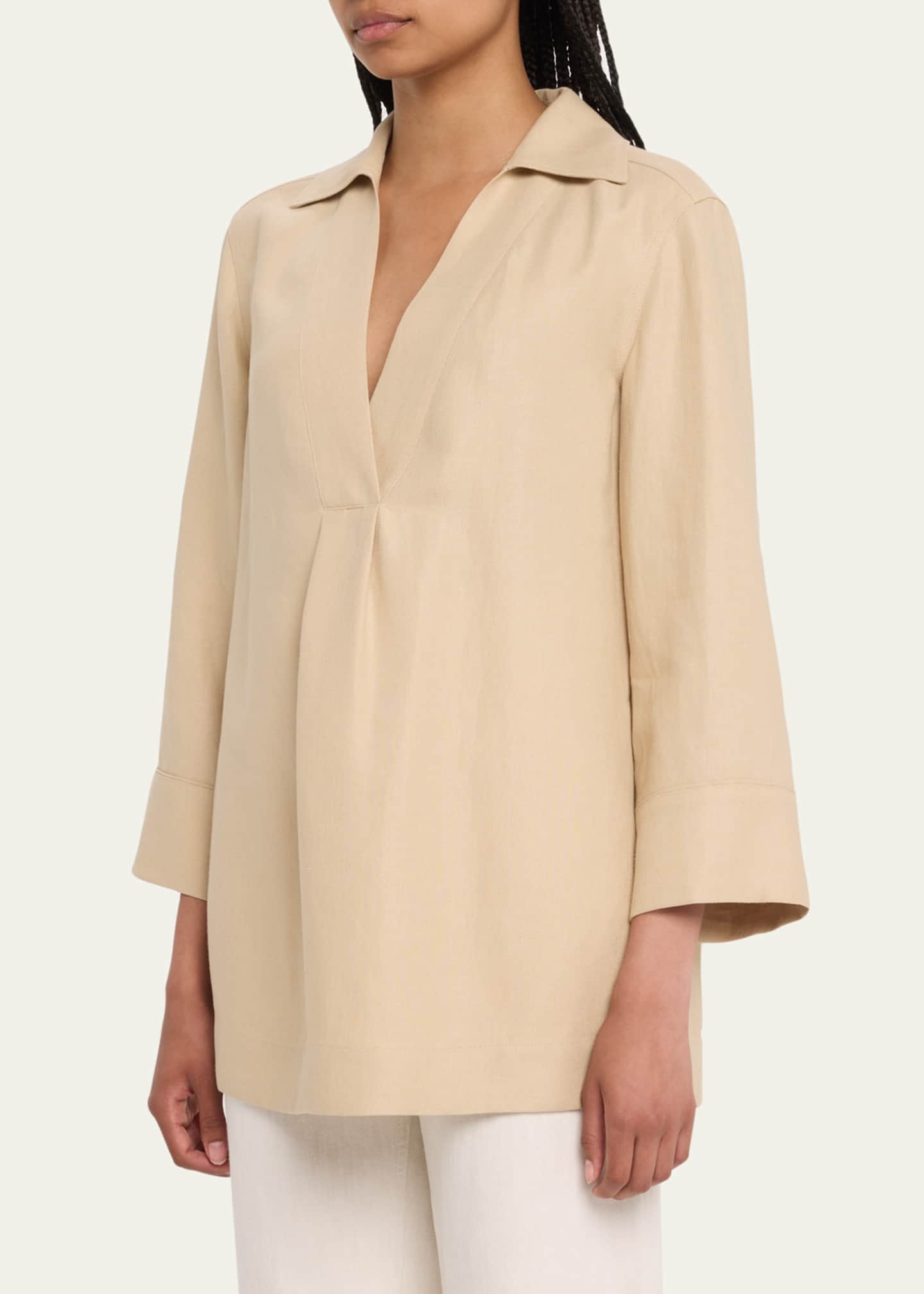 Linen blouse in beige - Loro Piana