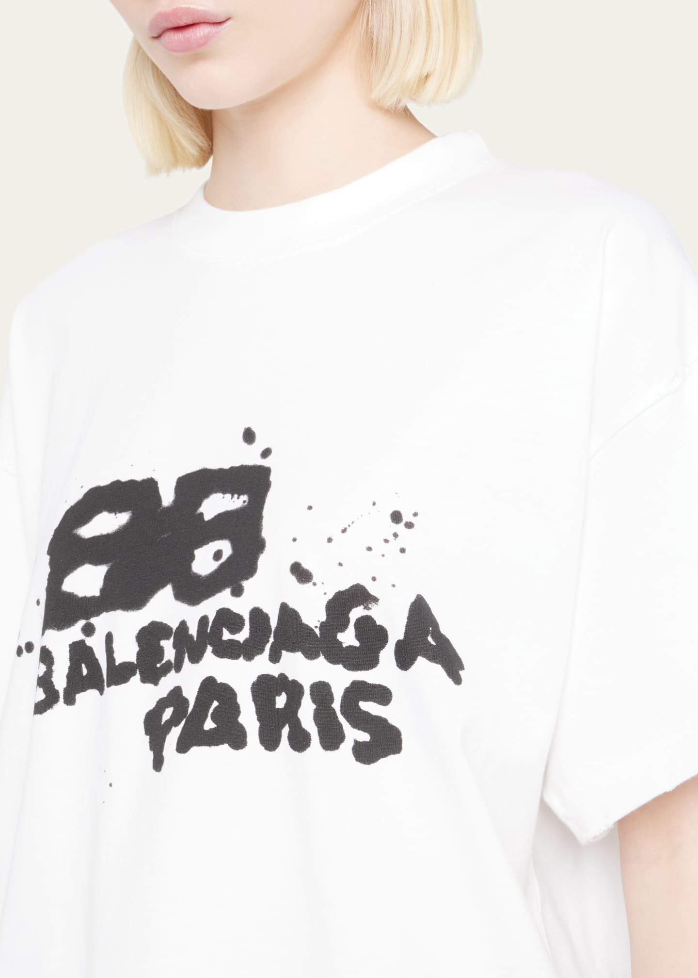 Balenciaga Fashion Institute Medium Fit T-shirt In White/black