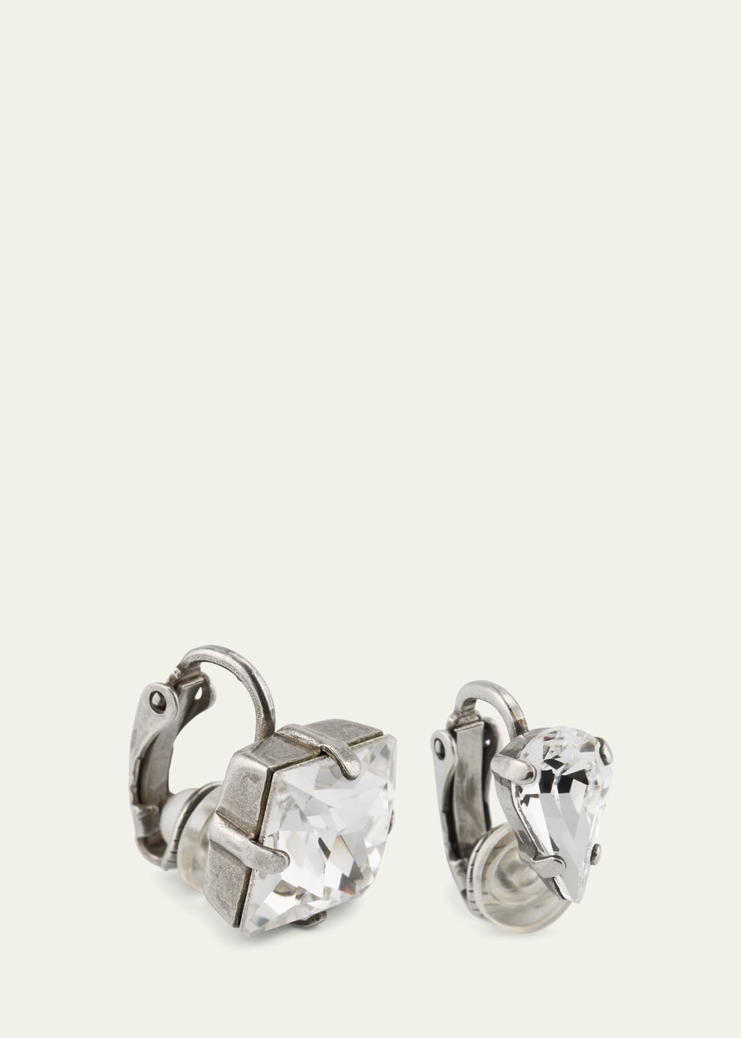 Saint Laurent Set of 2 Brass Rhinestone Ear Cuffs - Bergdorf Goodman