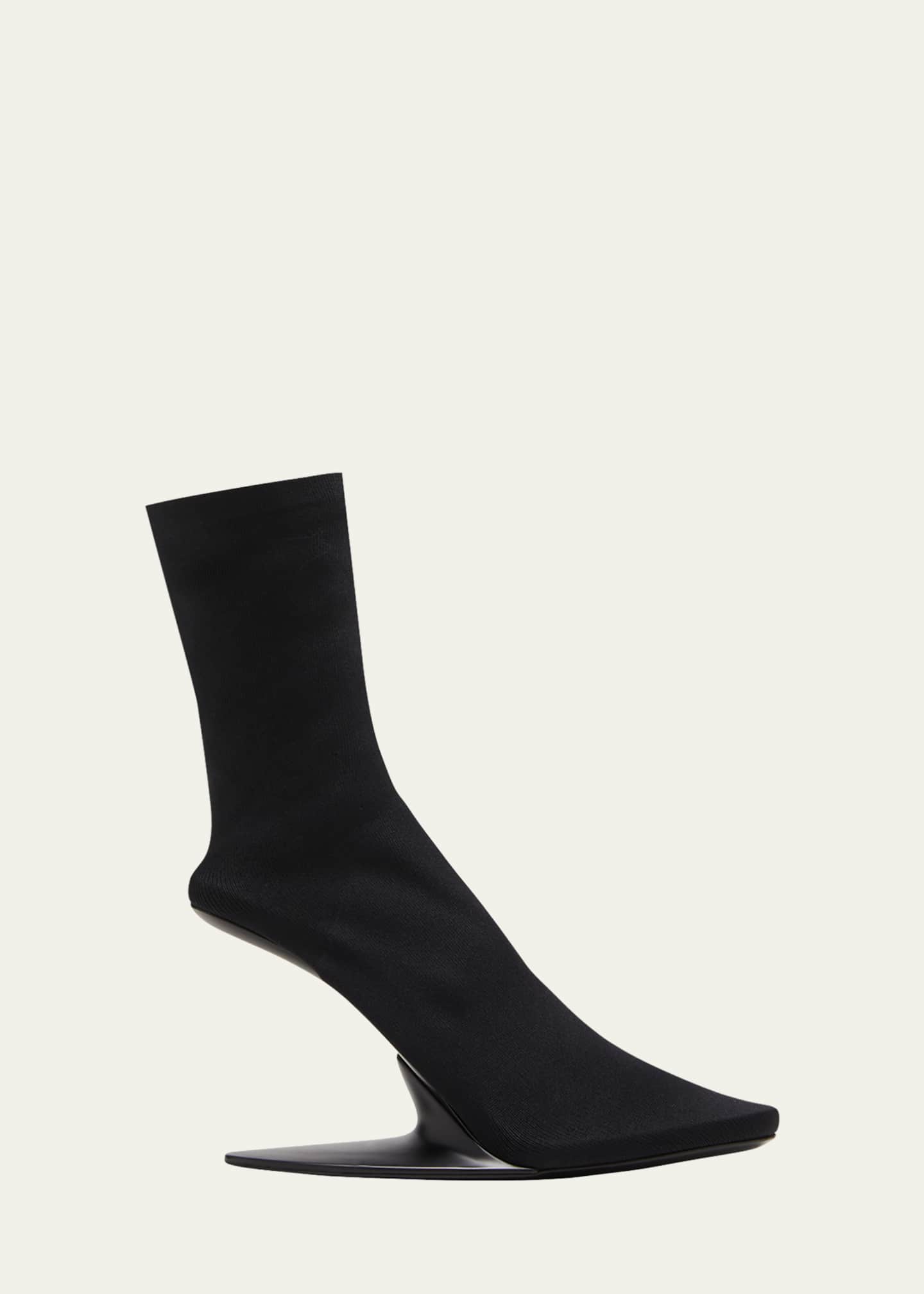 Balenciaga Stretch Architectural-Heel Sock Booties -