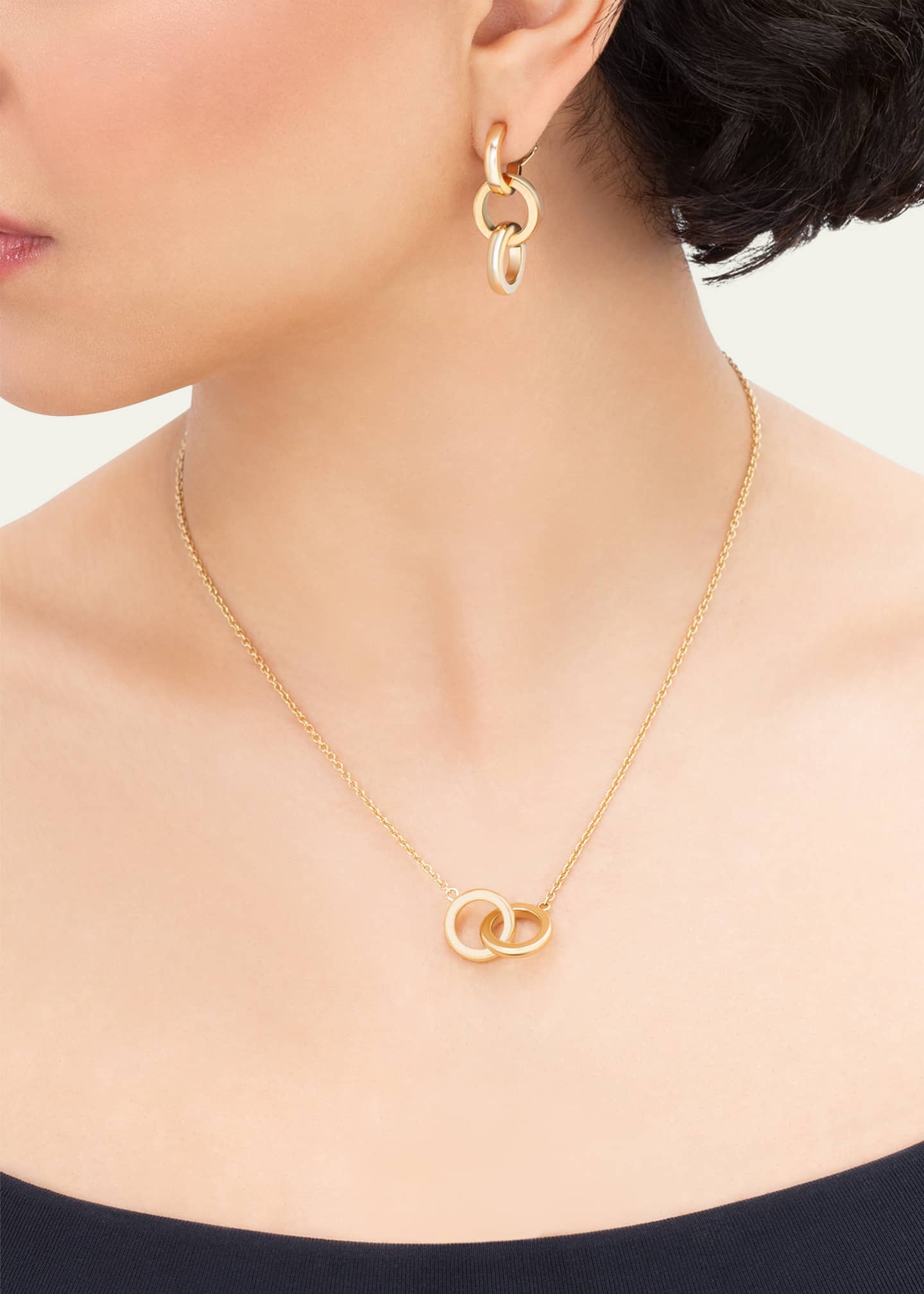 L. Klein Duetto 18k Gold Chain Pendant Necklace Image 2 of 2