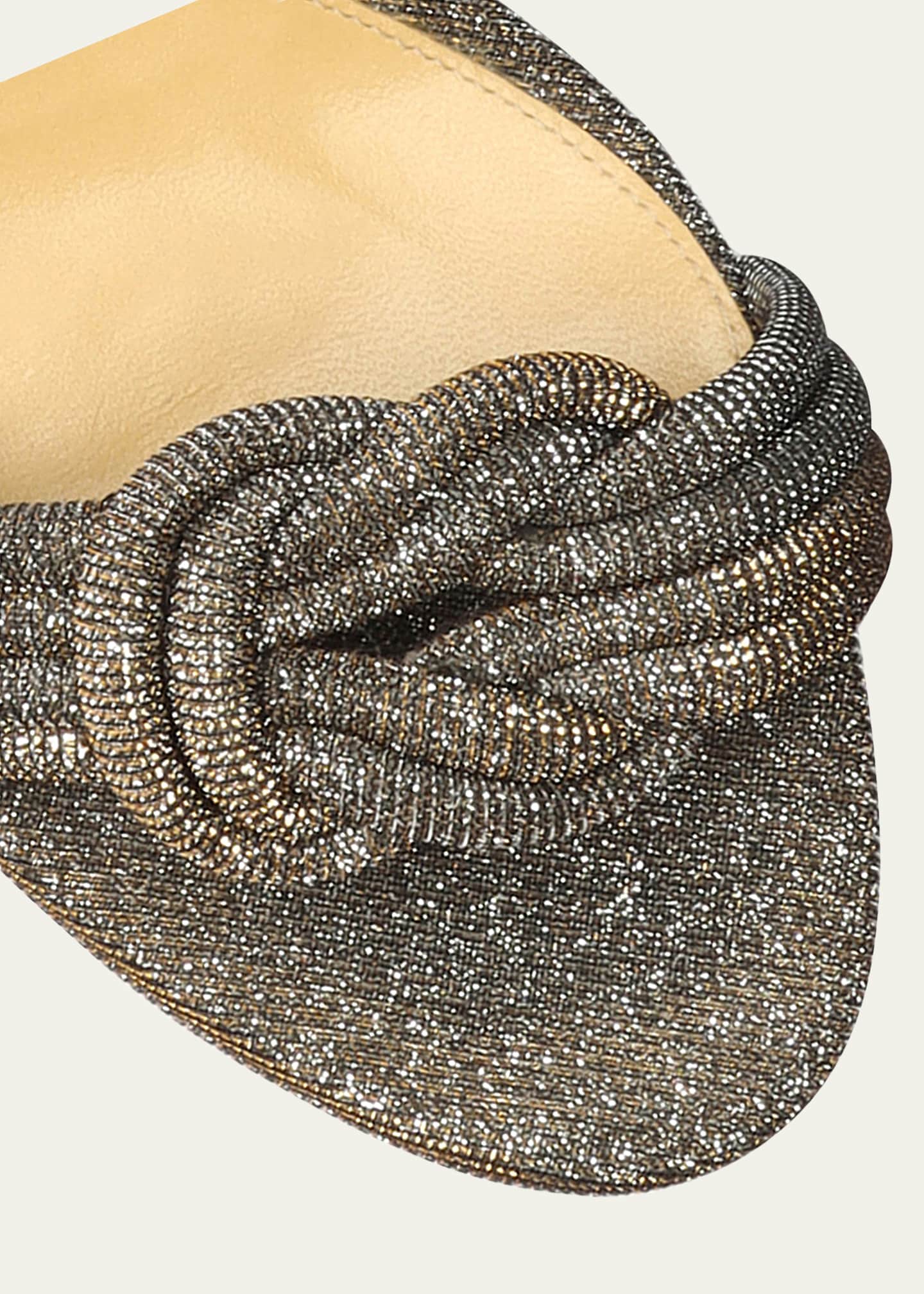 Alexandre Birman Vicky Metallic Knot Platform Sandals Image 3 of 3