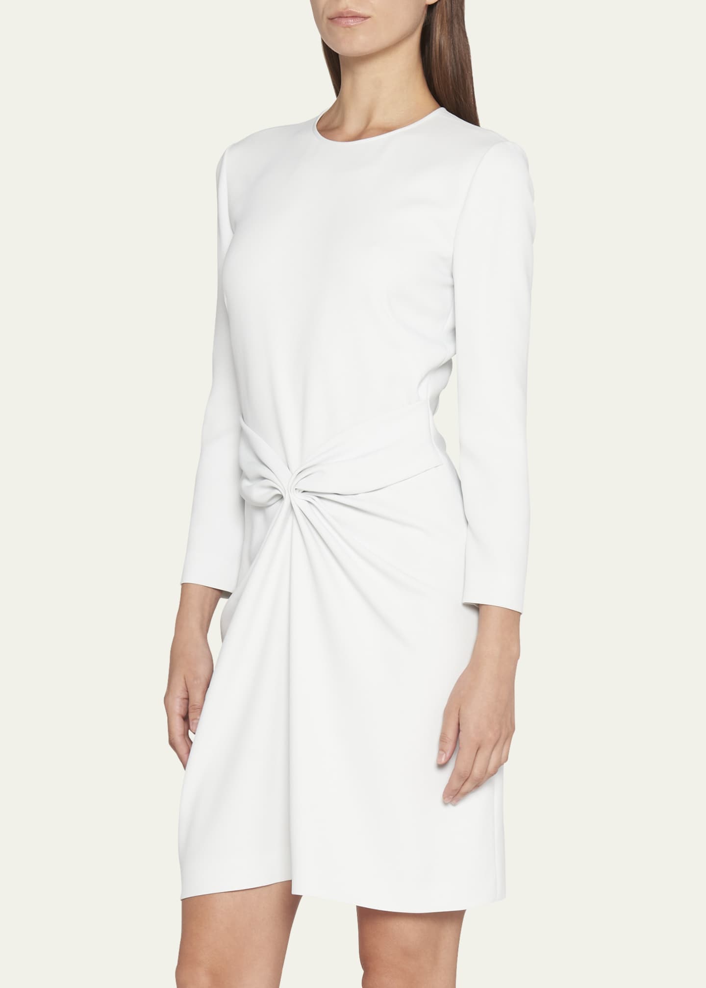 Giorgio Armani Ruched Long-Sleeve A-Line Dress Image 4 of 5