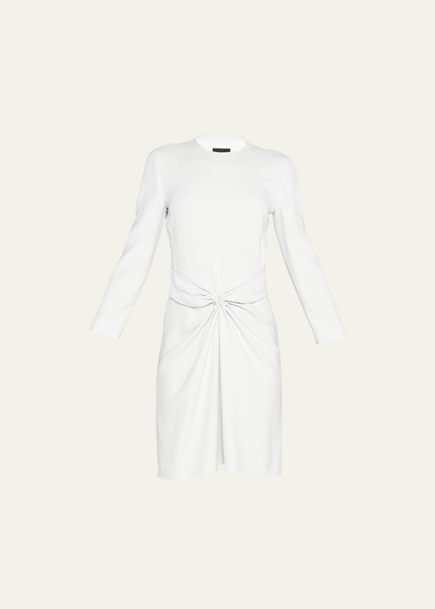 Giorgio Armani Ruched Long-Sleeve A-Line Dress Image 1 of 5