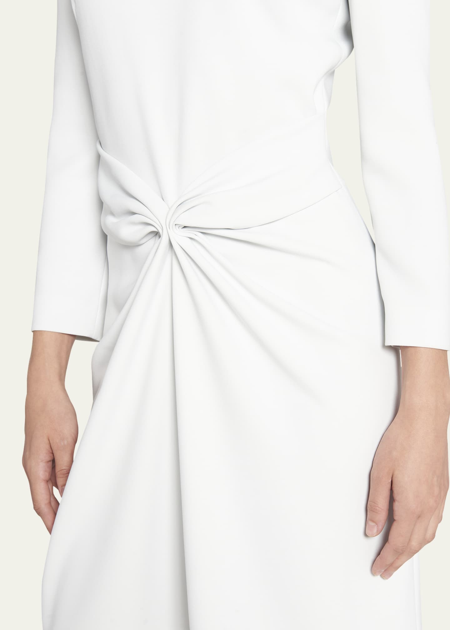 Giorgio Armani Ruched Long-Sleeve A-Line Dress Image 5 of 5