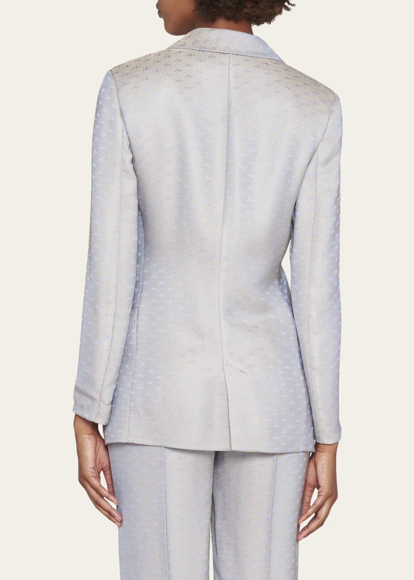 Giorgio Armani Abstract Jacquard Single-Breasted Blazer Image 3 of 5