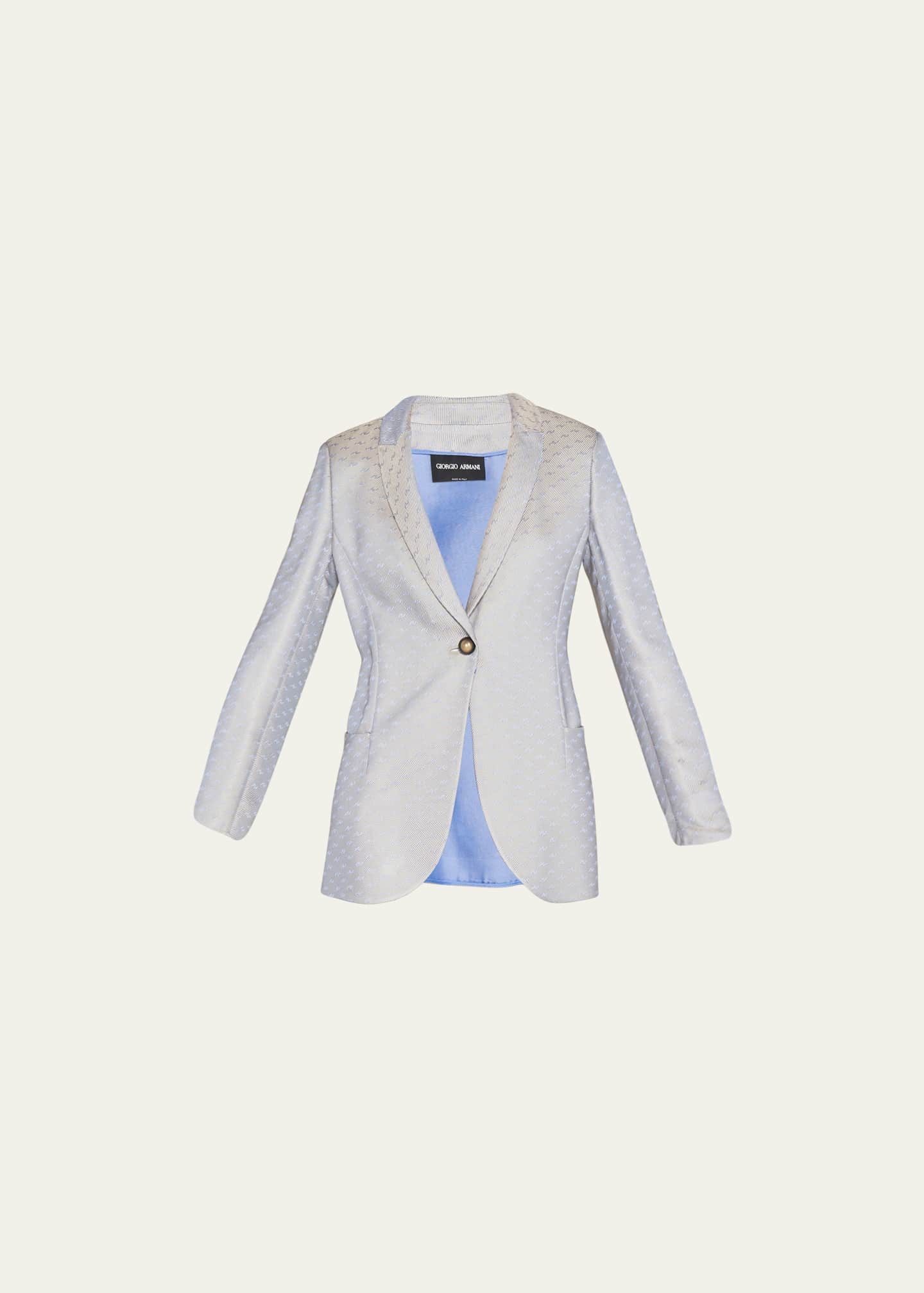 Giorgio Armani Abstract Jacquard Single-Breasted Blazer Image 1 of 5