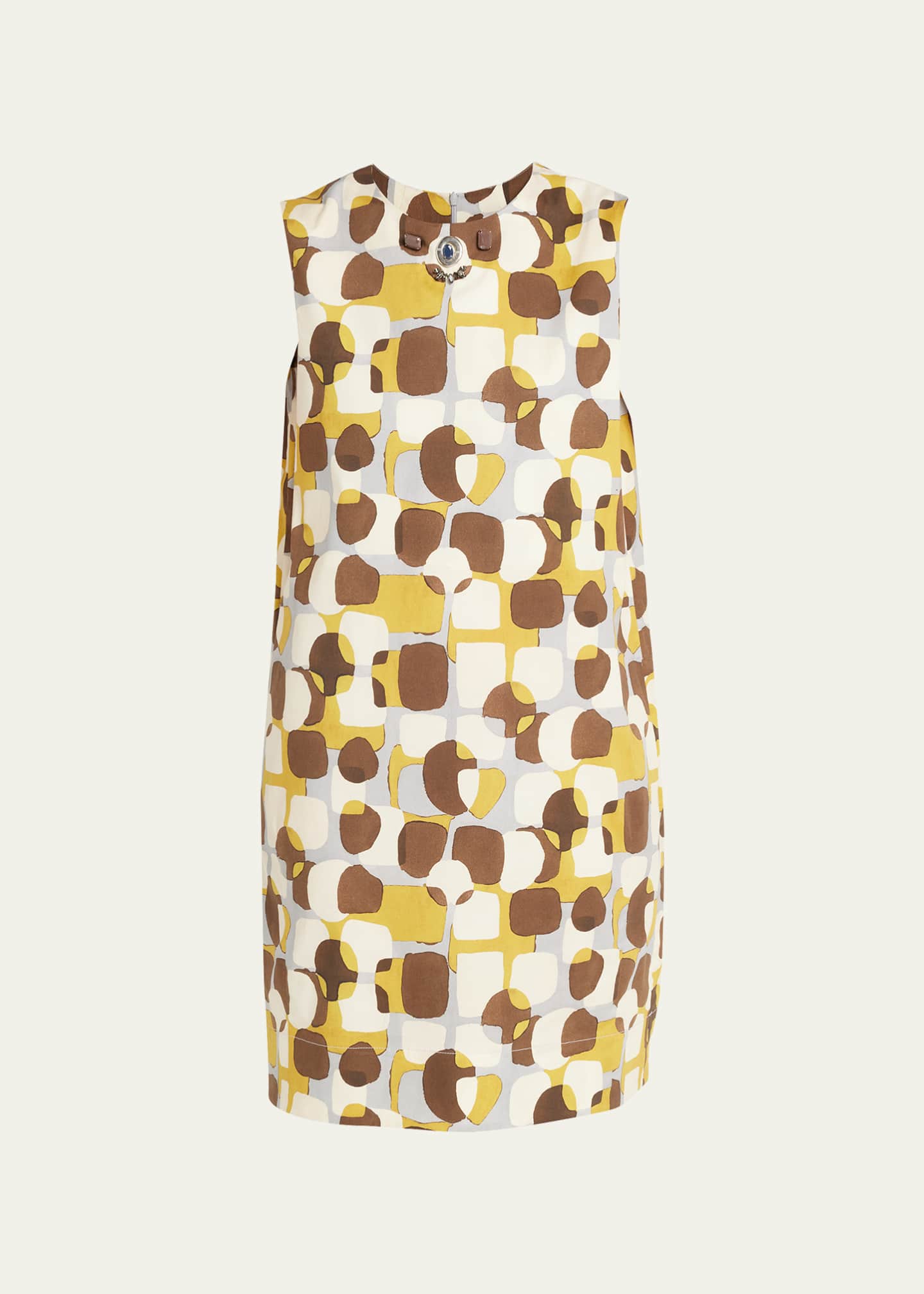 Max Mara Alessia Geometric Print Shift Dress Bergdorf Goodman
