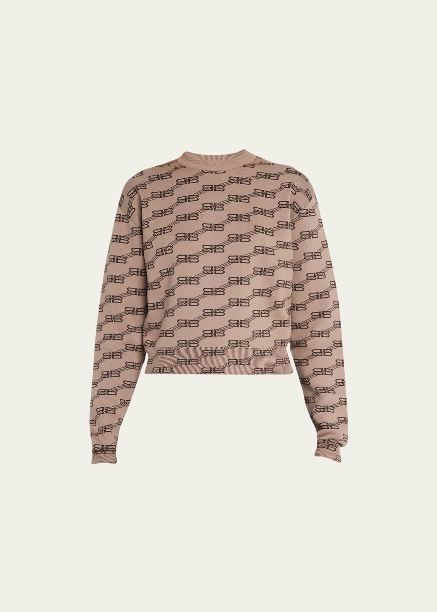 Balenciaga Logo Print T-shirt Brown