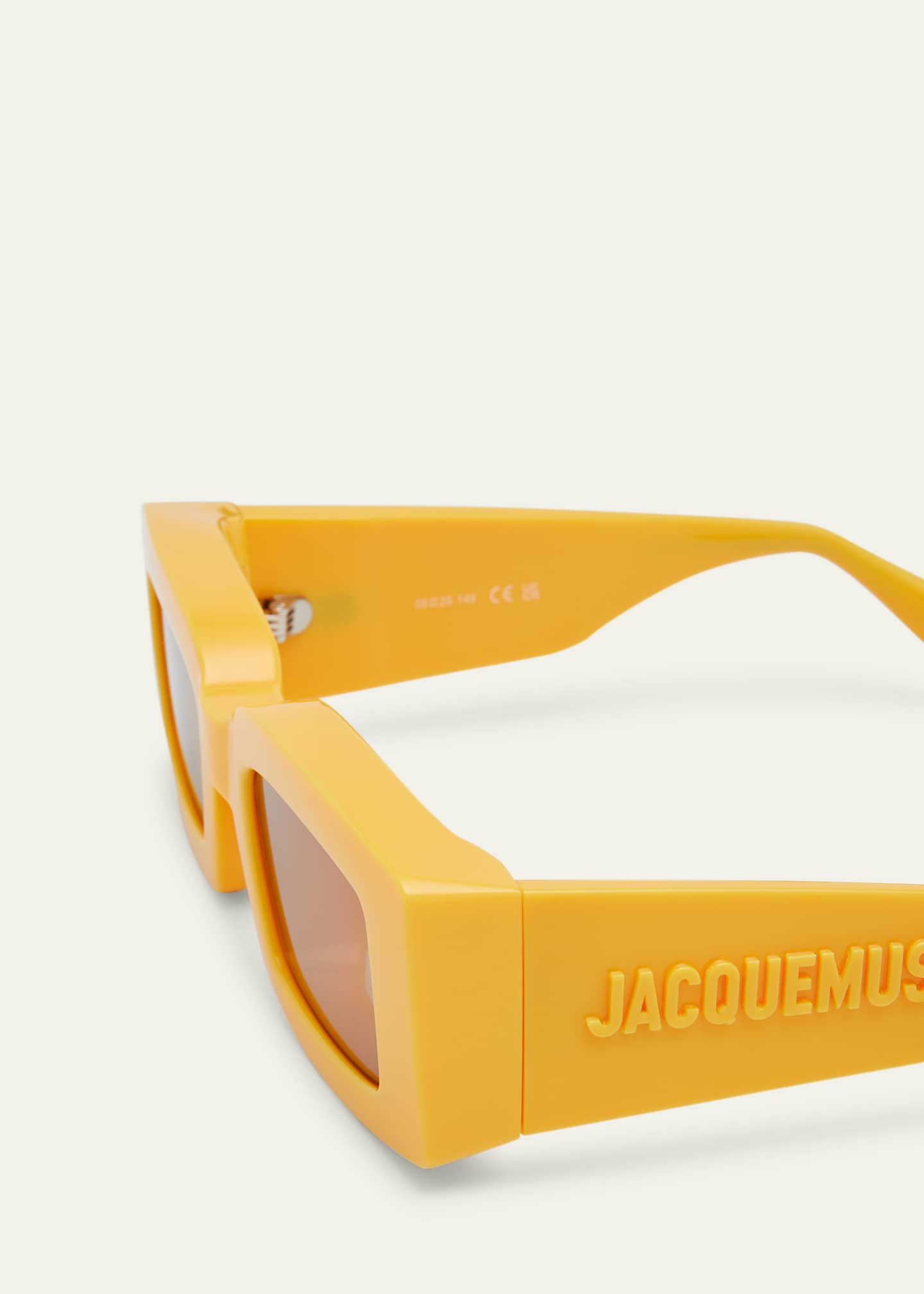 Jacquemus Les Lunettes Tupi Acetate Rectangle Sunglasses Image 4 of 5