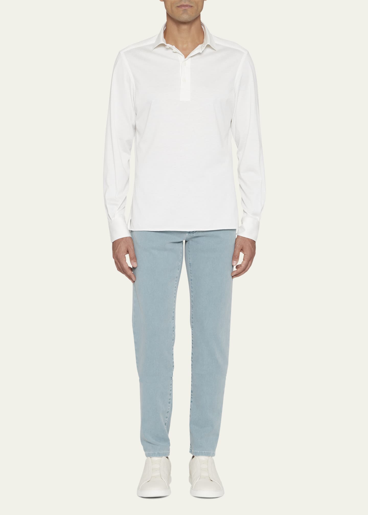 Zegna long sleeve polo hot sale