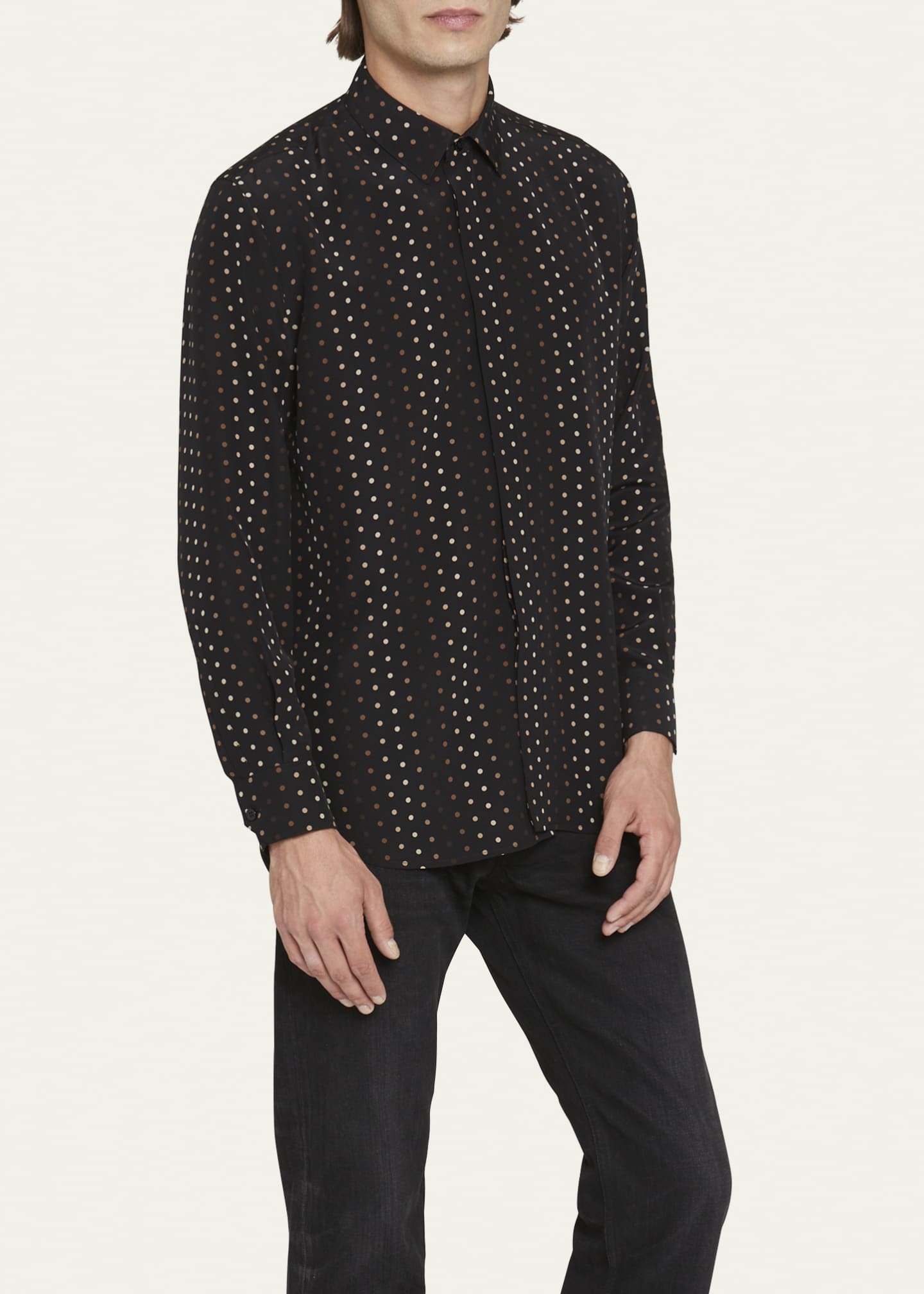 St laurent hot sale mens shirt