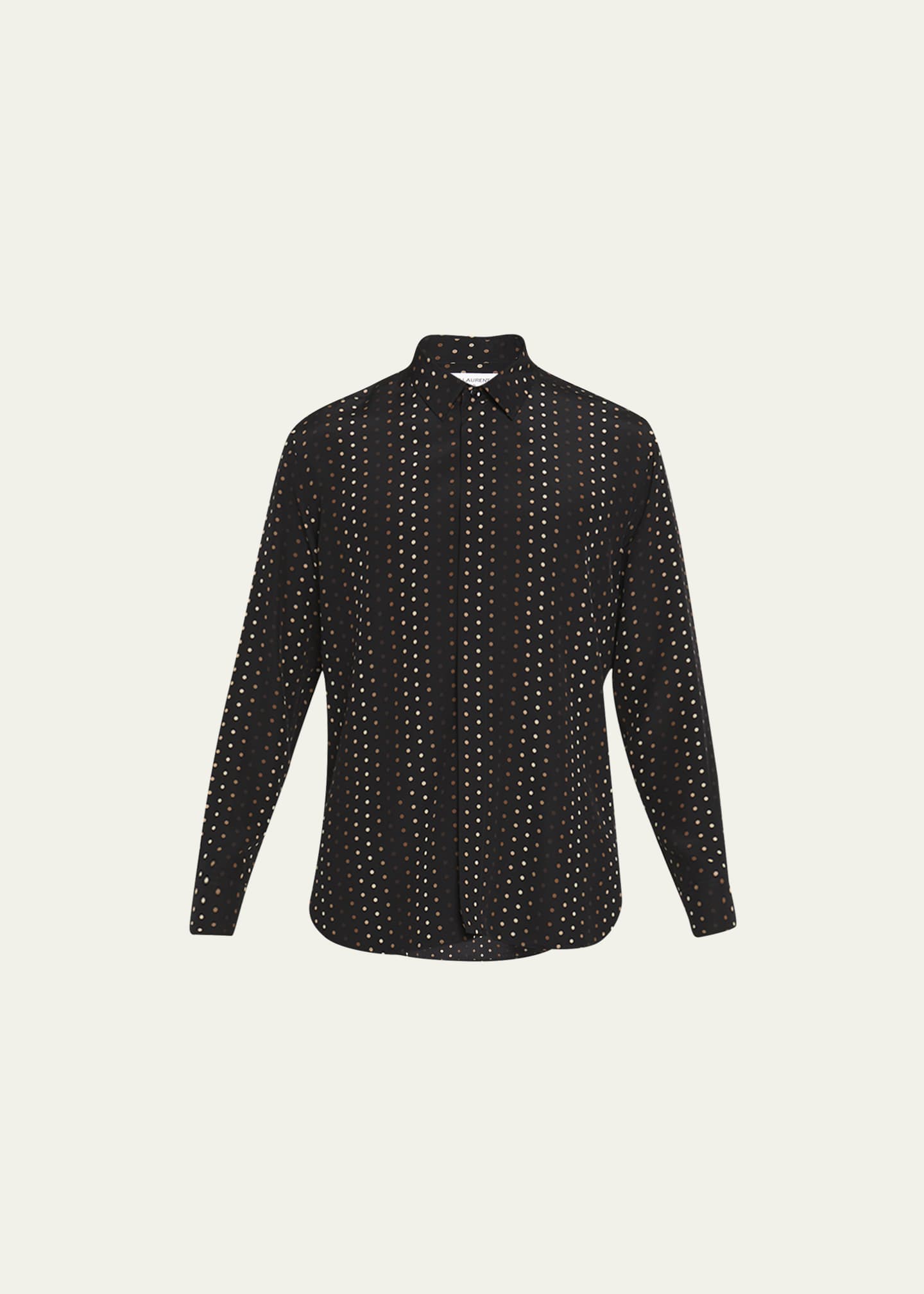 Saint Laurent Men's Yves Gradient Dots Dress Shirt Image 1 of 5