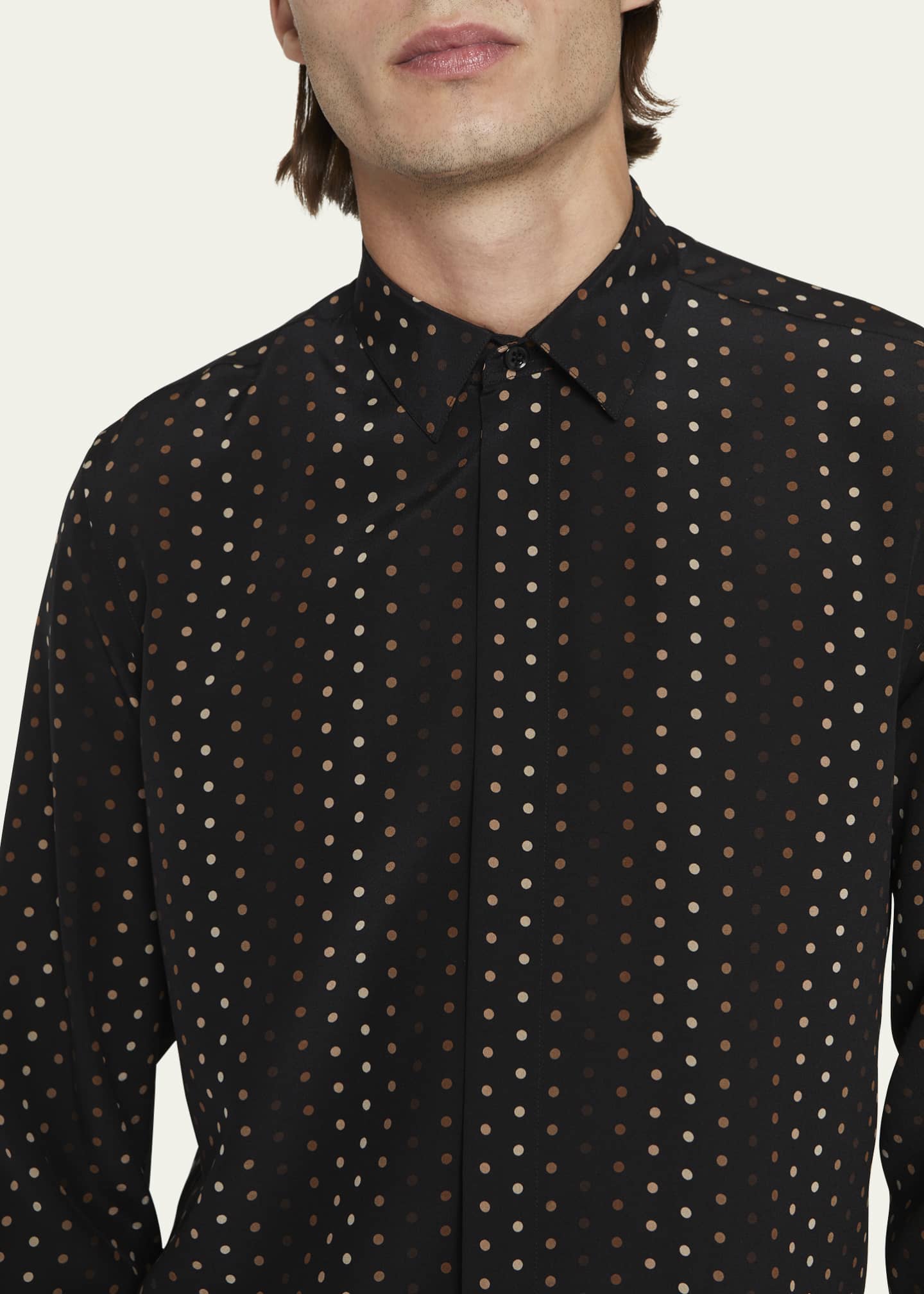 Saint laurent dot shirt sales